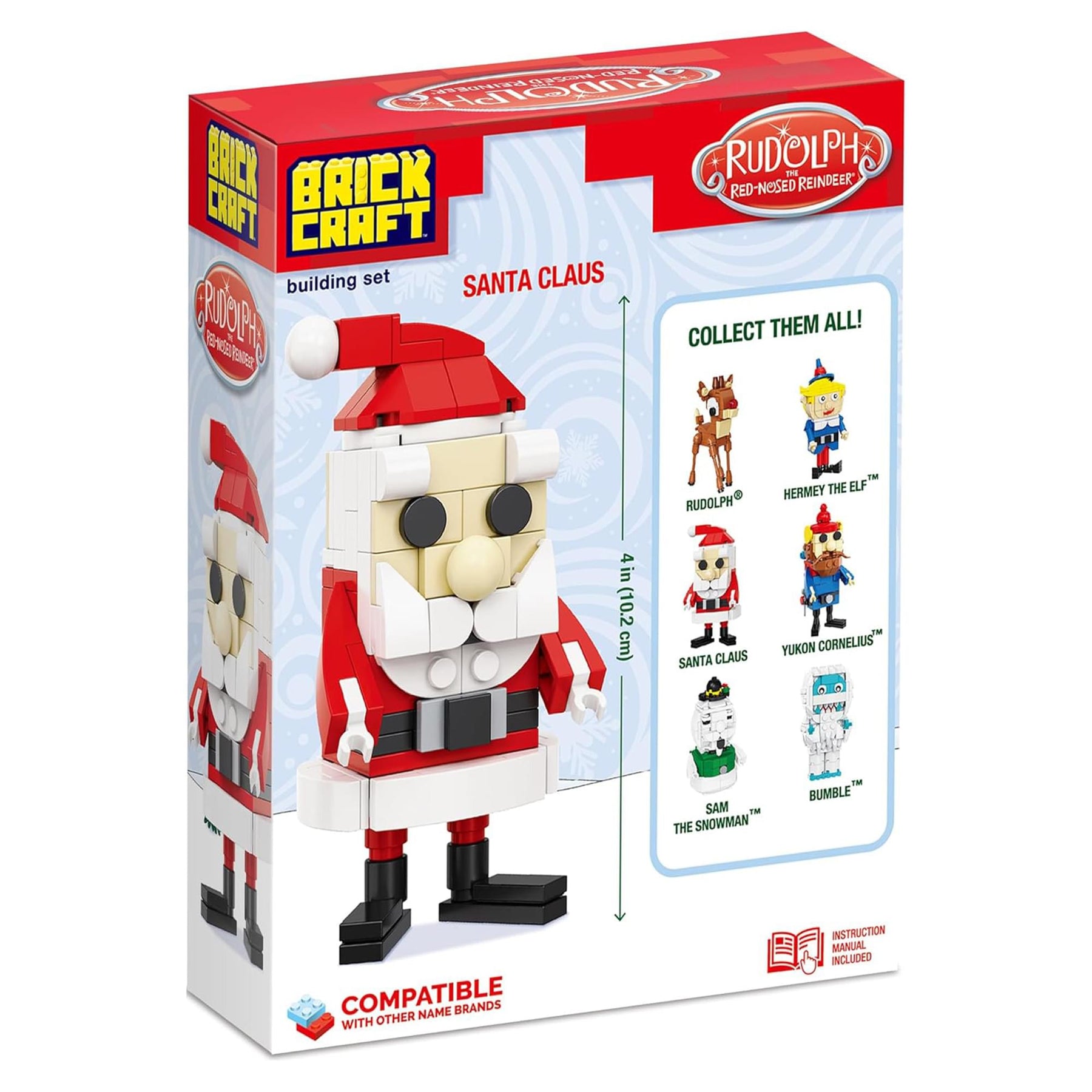 Rudolph The Red-Nosed Reindeer Santa Figure 93-Piece Brickcraft Building Set