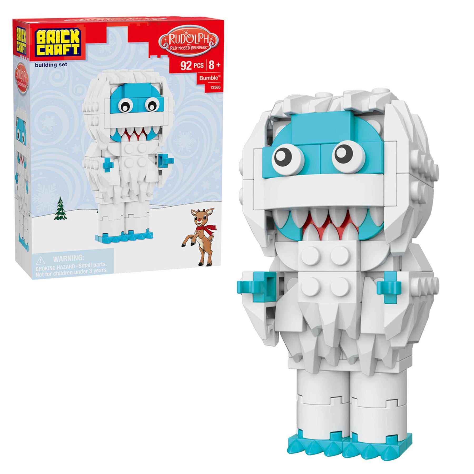 Rudolph The Red-Nosed Reindeer Bumble Figure 89-Piece Brickcraft Building Set