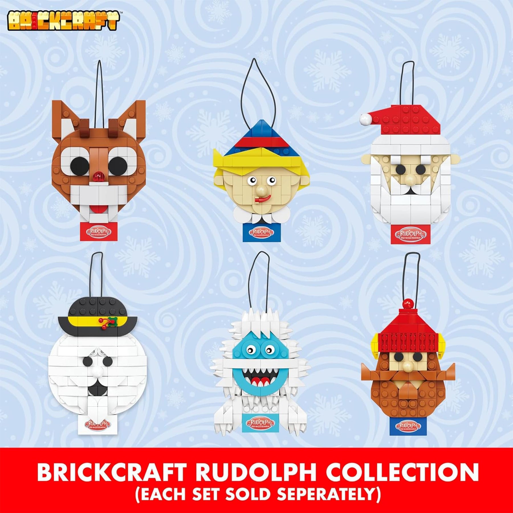 Rudolph The Red-Nosed Reindeer Rudolph Ornament 85-Piece Brickcraft Building Set