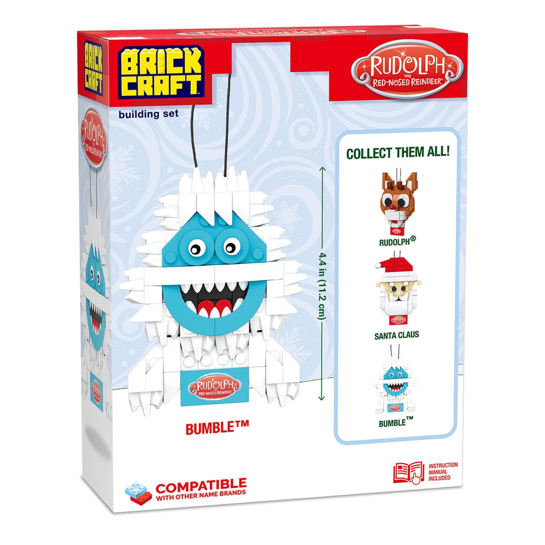 Rudolph The Red-Nosed Reindeer Bumble Ornament 75-Piece Brickcraft Building Set