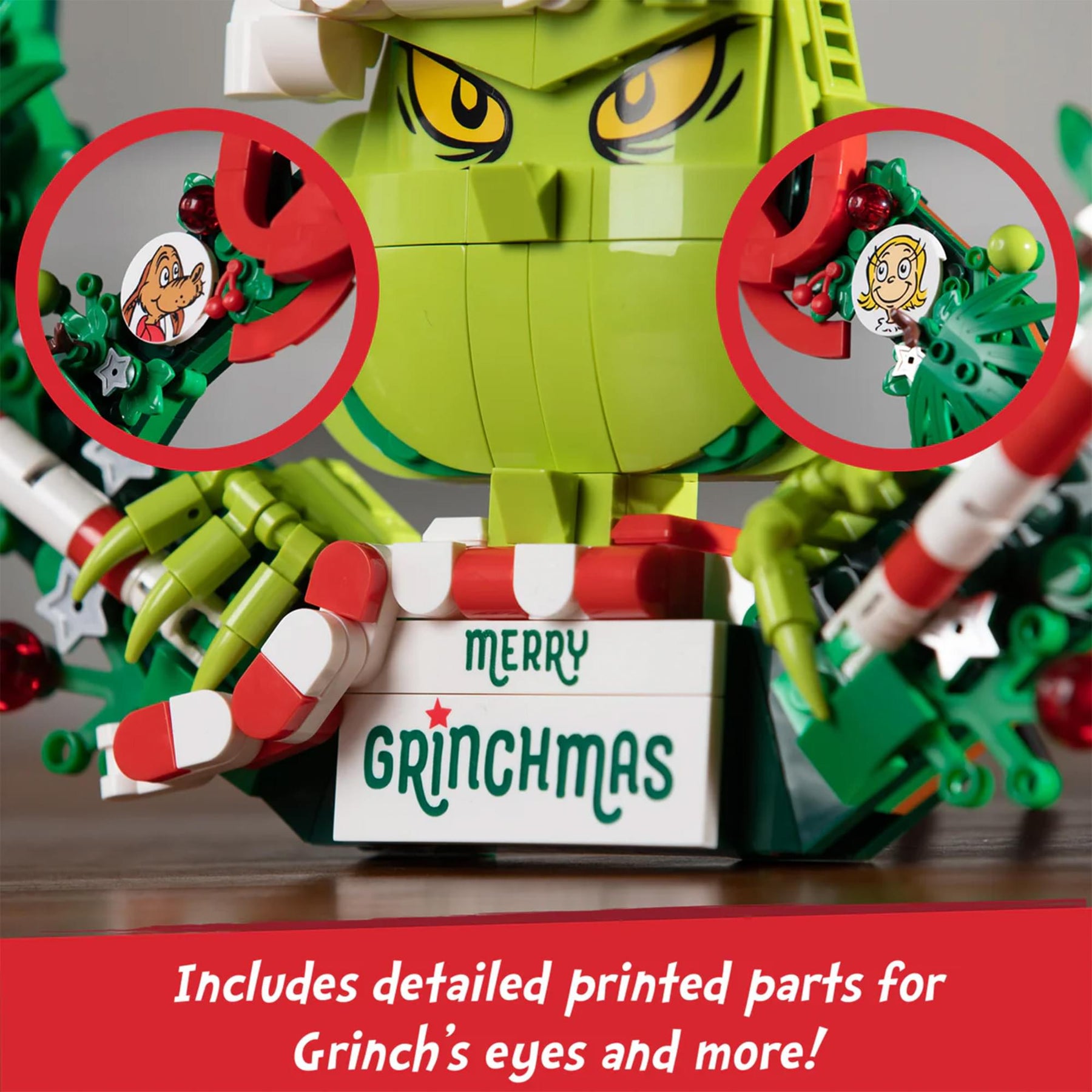 The Grinch Wreath 523-Piece Brickcraft Building Set