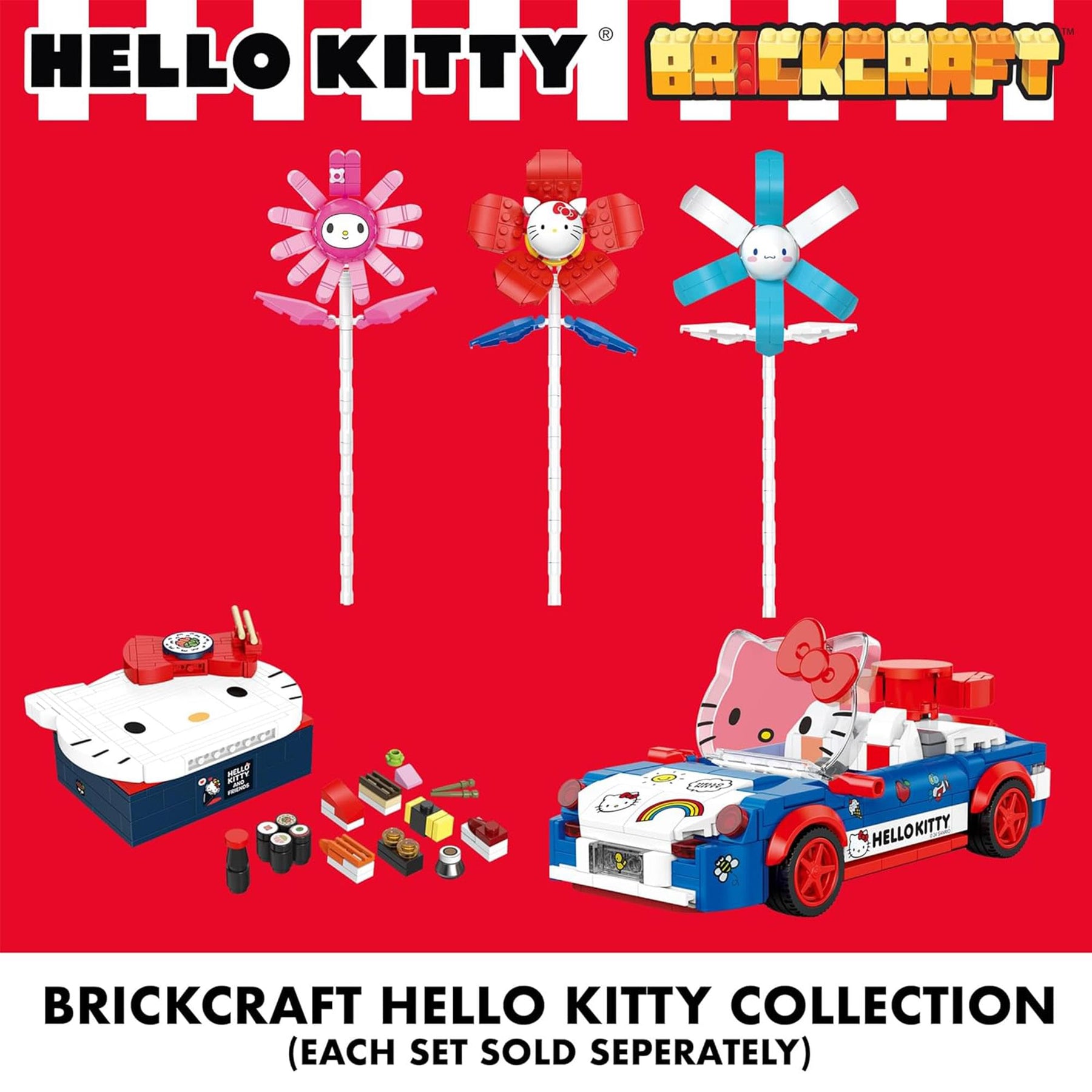 Sanrio Hello Kitty Bento Box 191 Piece Brick Building Set
