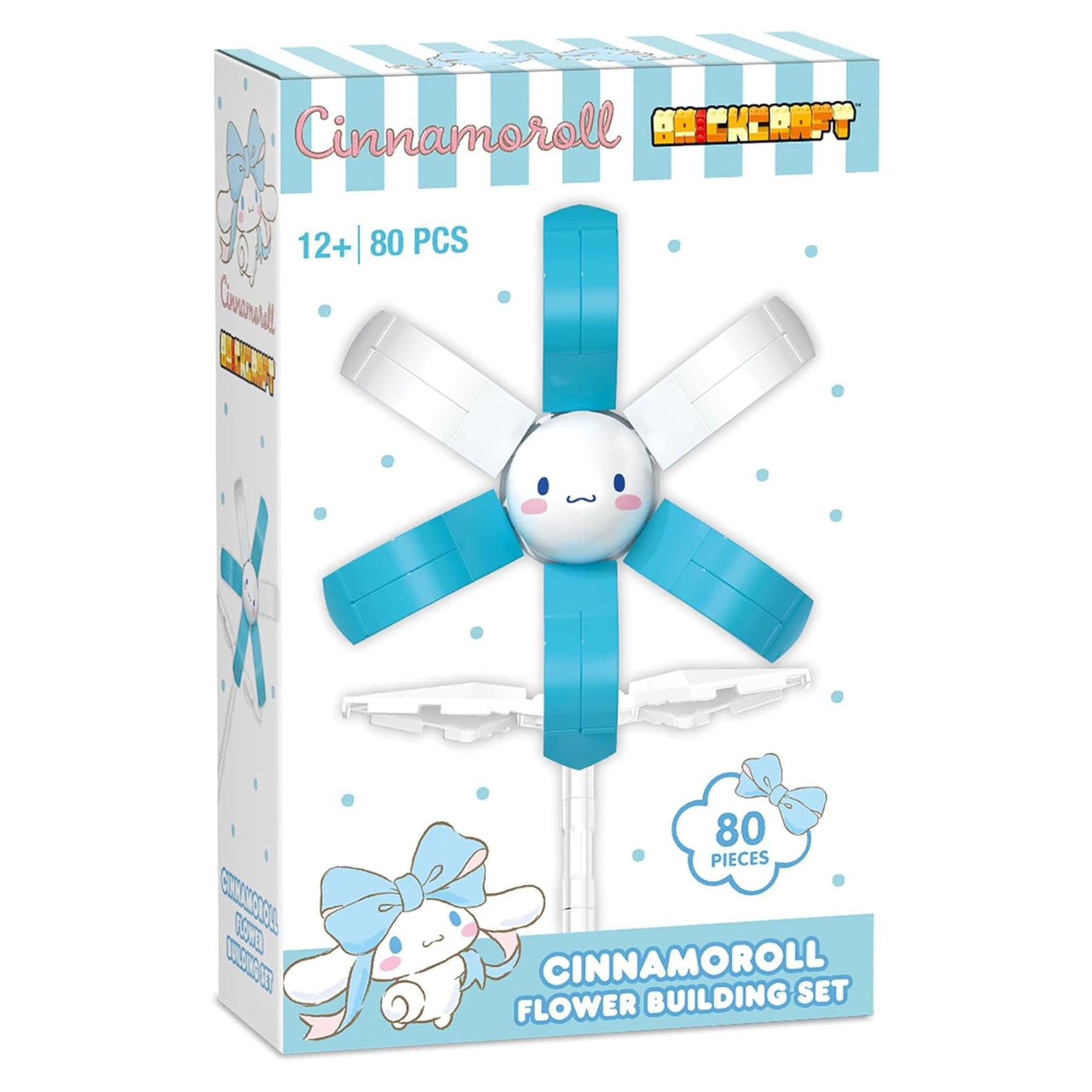 Sanrio Cinnamoroll Flower 80 Piece Brick Building Set