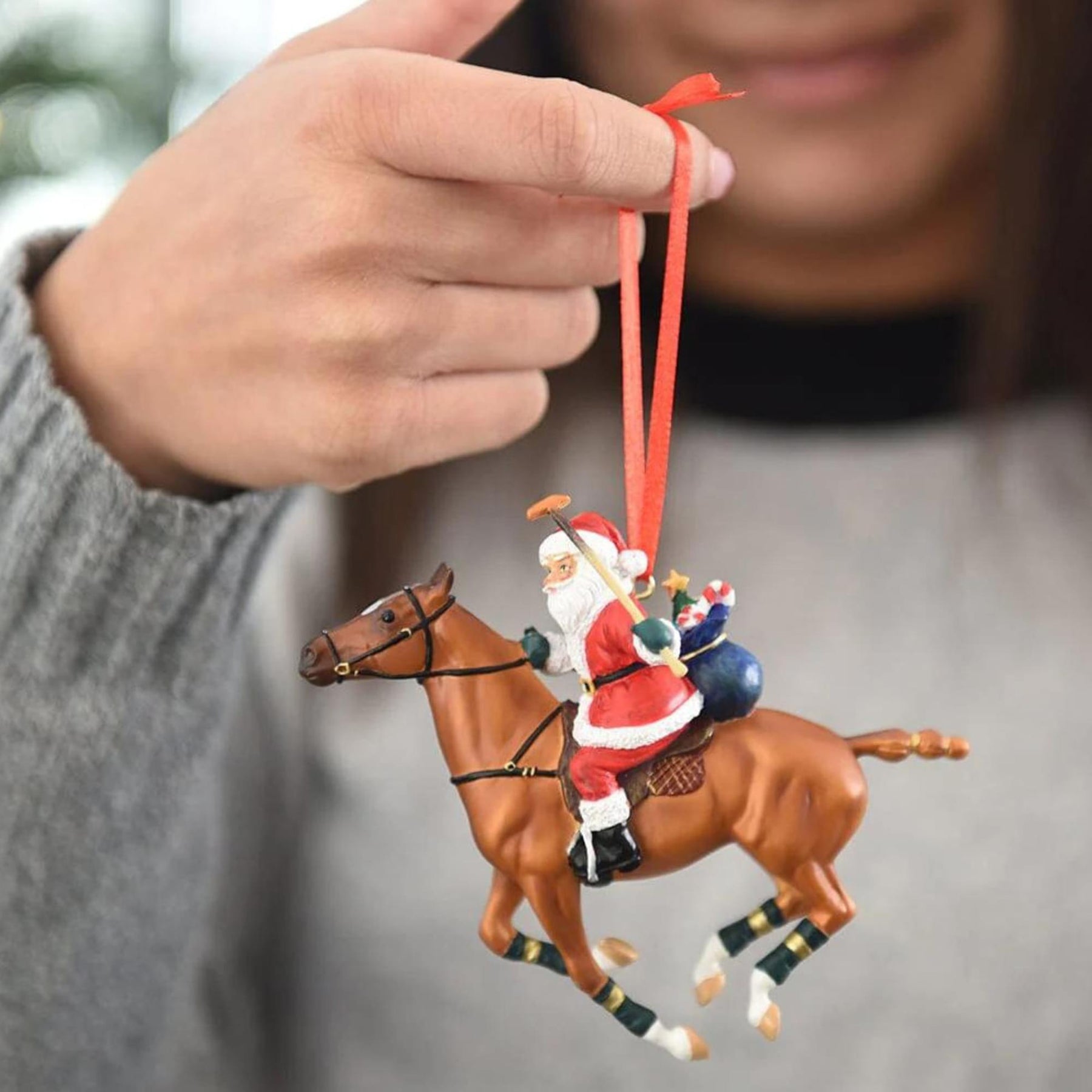 Breyer 2023 Santa Holiday Ornament | Polo Playing Santa