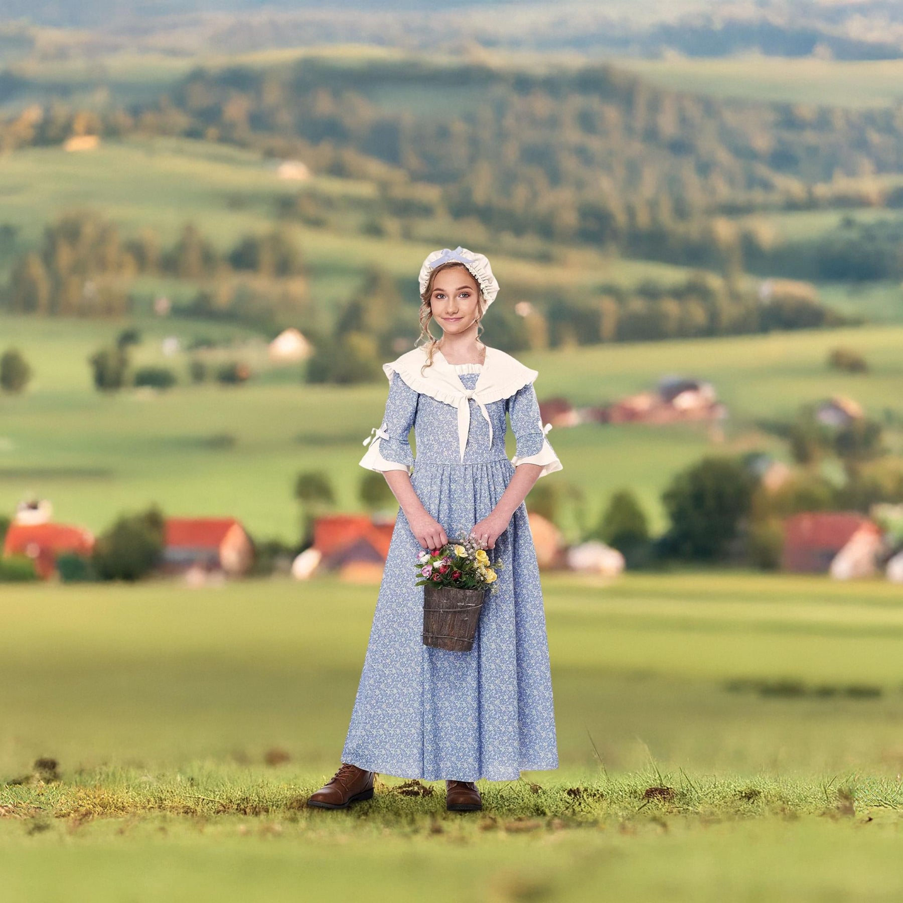 Colonial Village Girl Child Costume