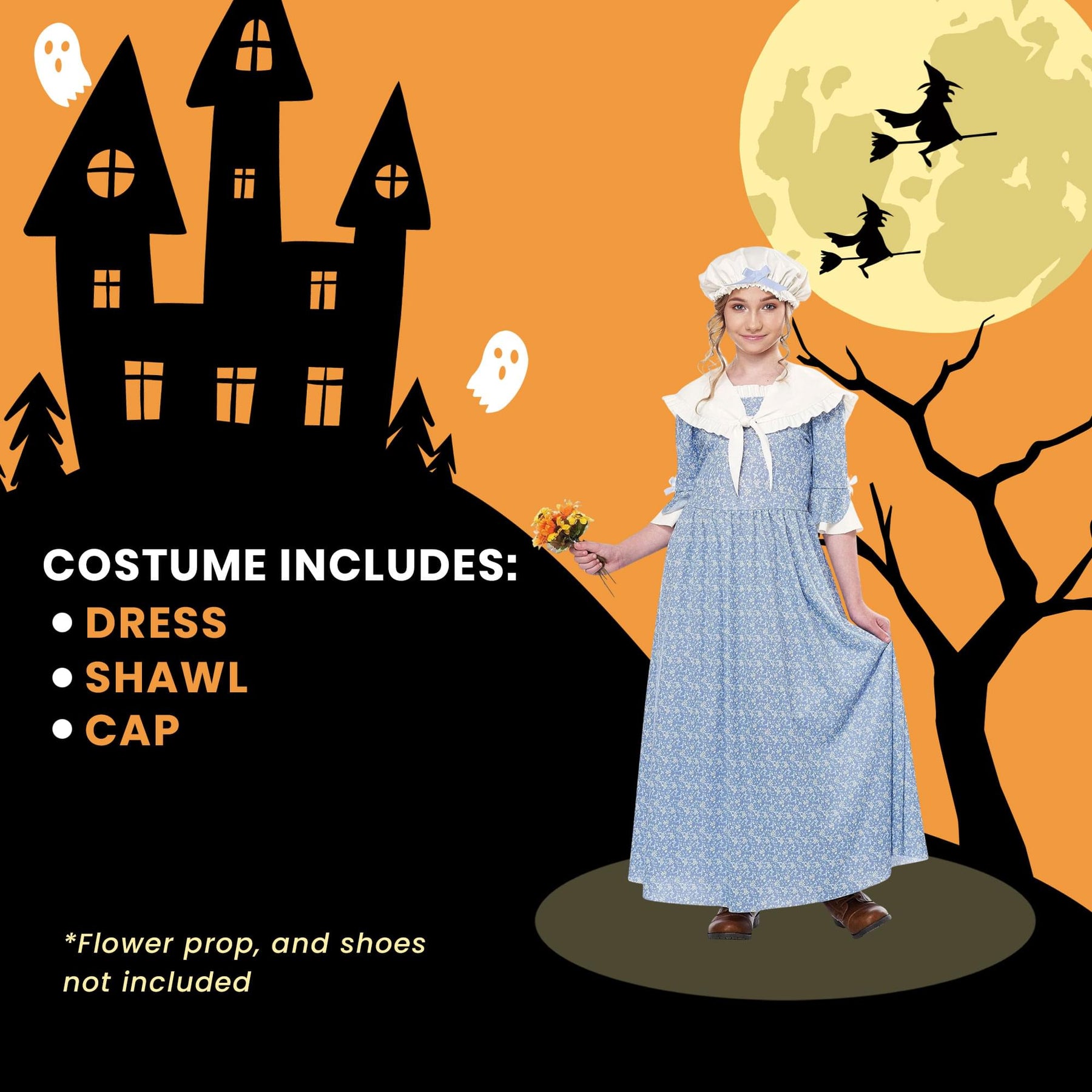 Colonial Village Girl Child Costume