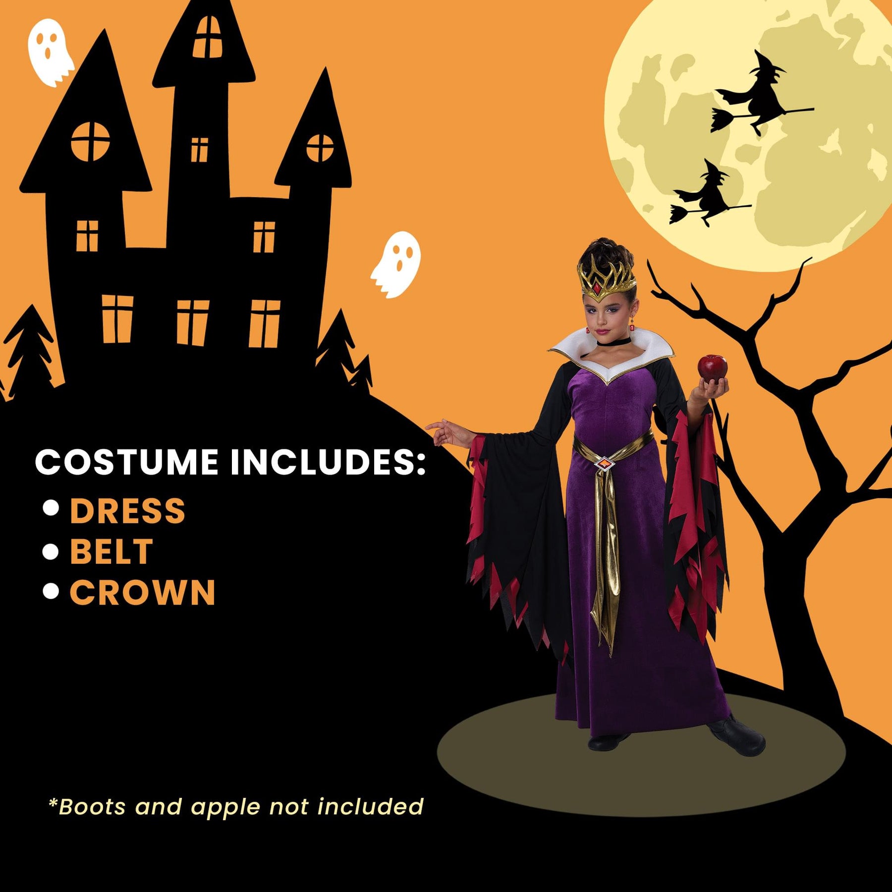 Evil Queen Cosplay Dress Child Costume