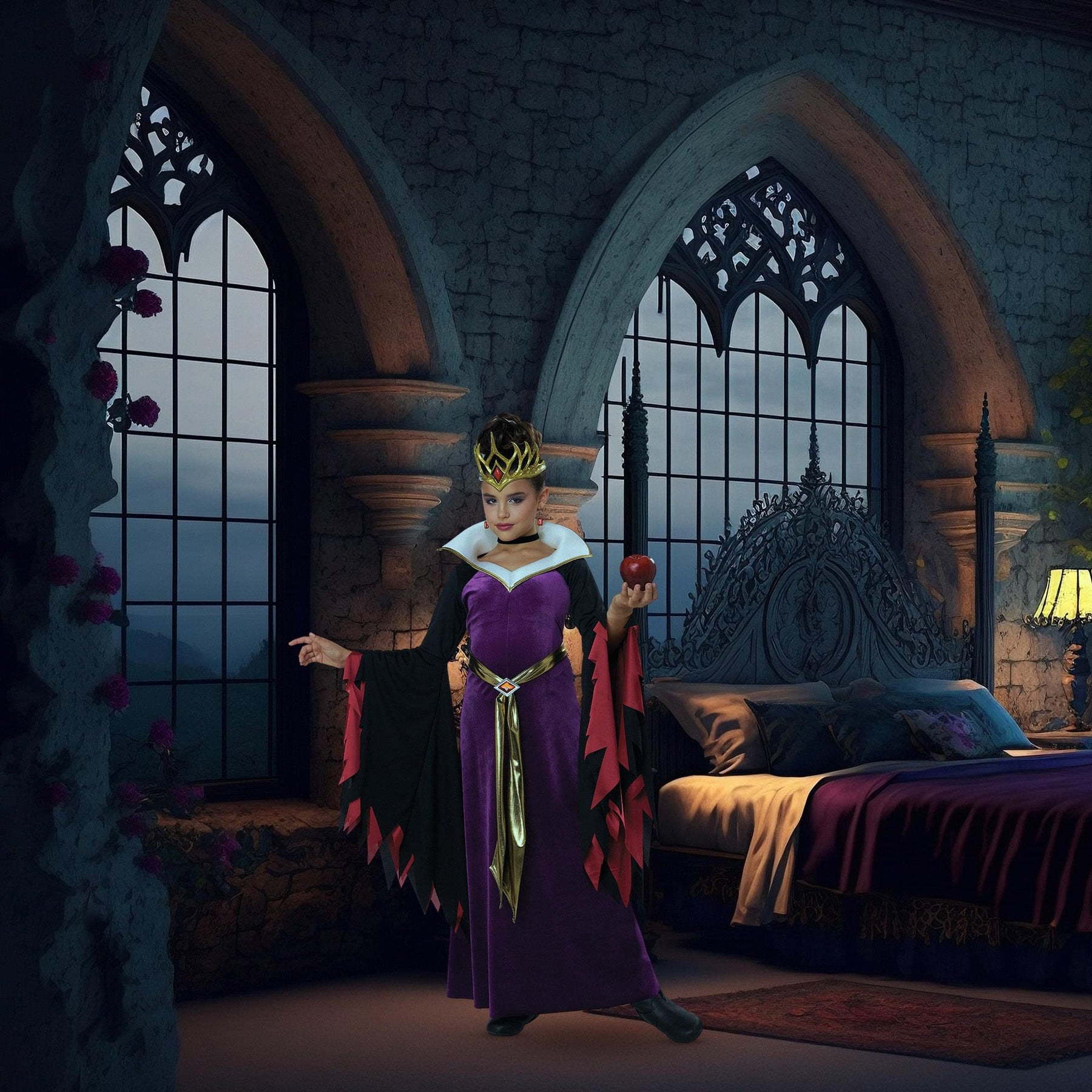 Evil Queen Cosplay Dress Child Costume
