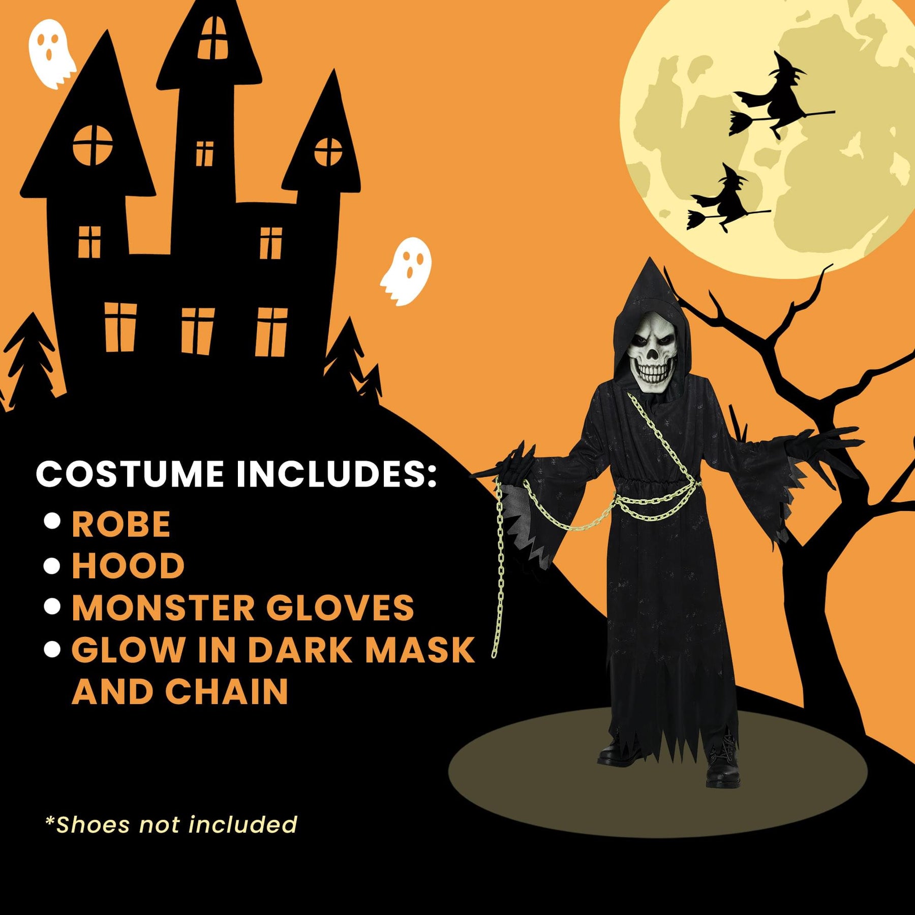 Glow In The Dark Reaper Child Costume