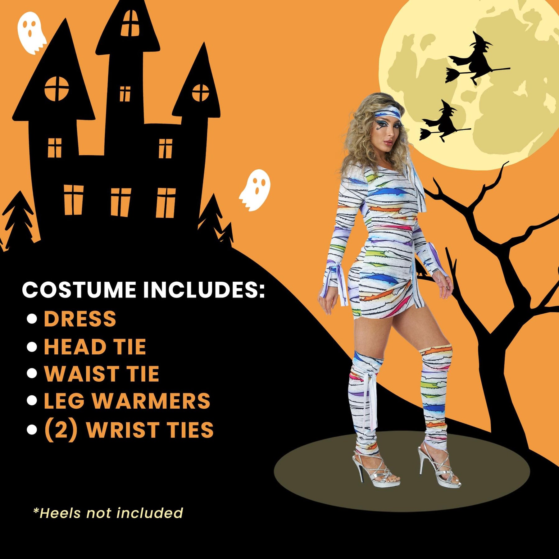 Neon Mummy Adult Costume