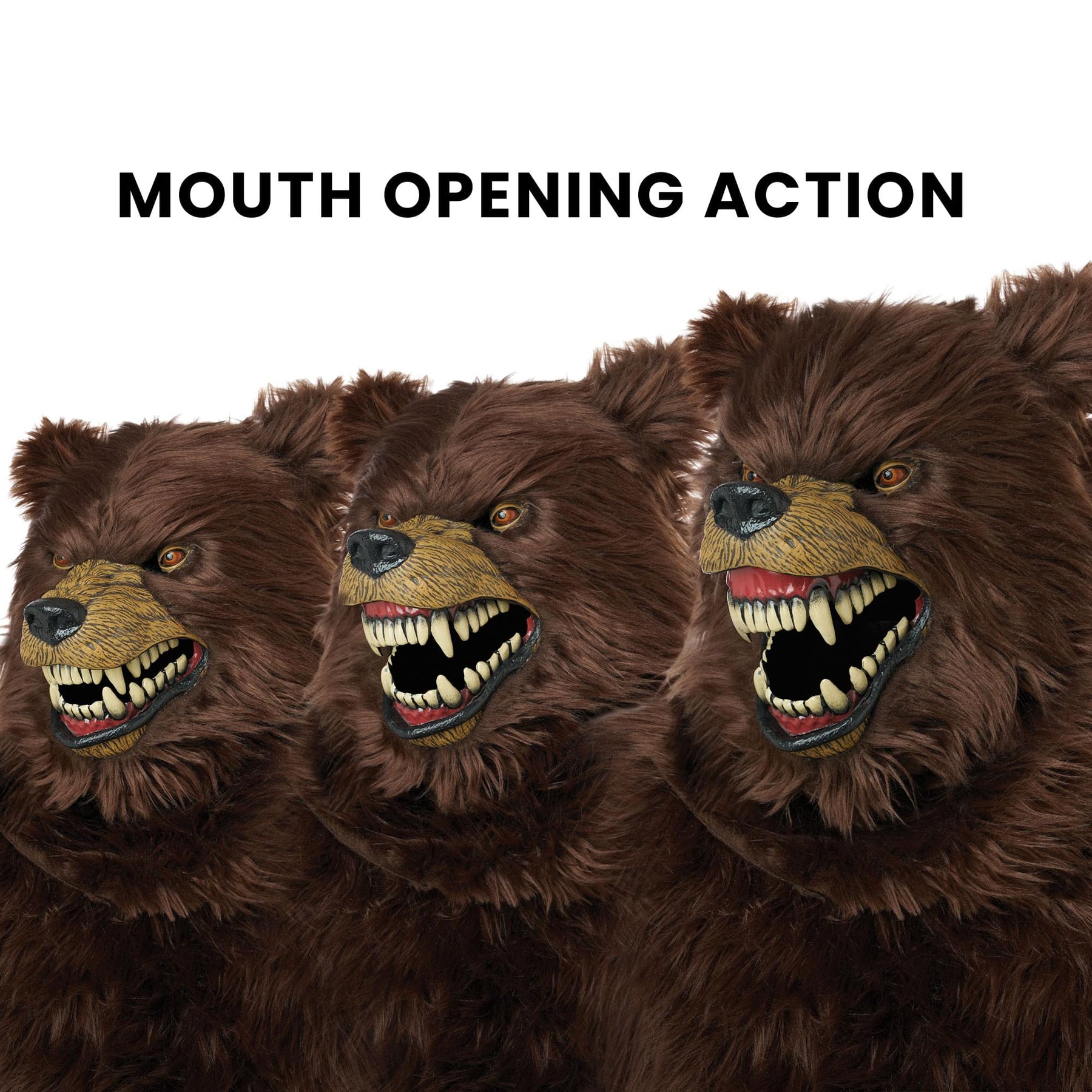 Grizzly Bear Deluxe Adult Ani-Motion Costume Mask