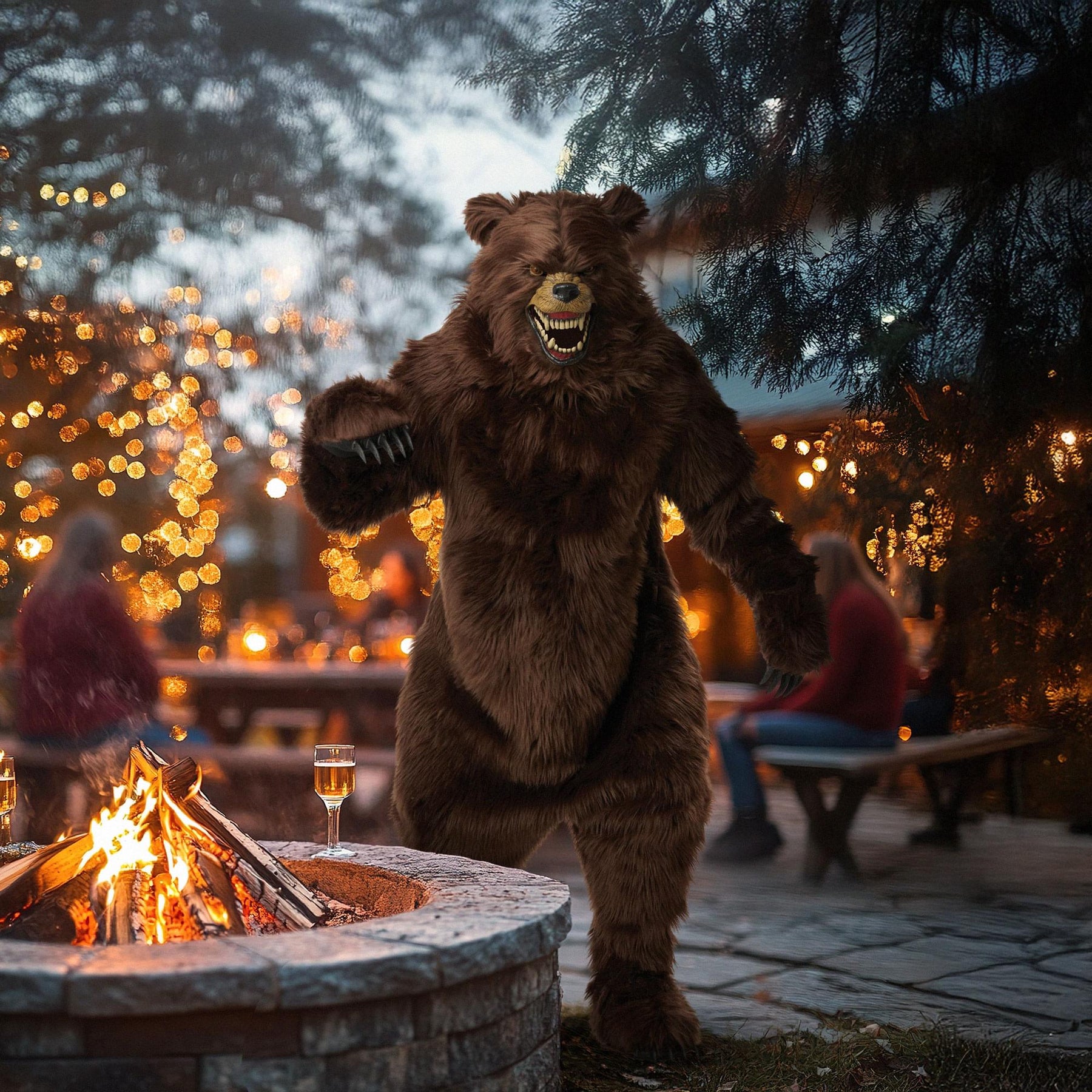 Grizzly Bear Deluxe Adult Ani-Motion Costume Mask