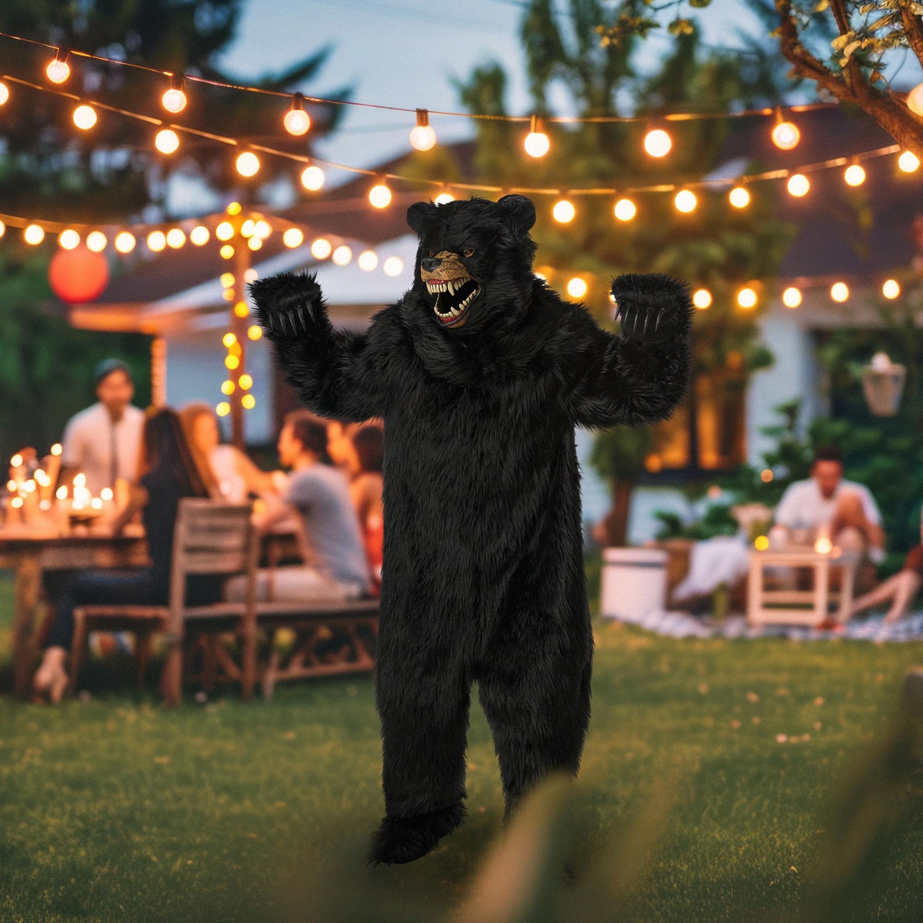 Black Bear Deluxe Adult Ani-Motion Costume Mask