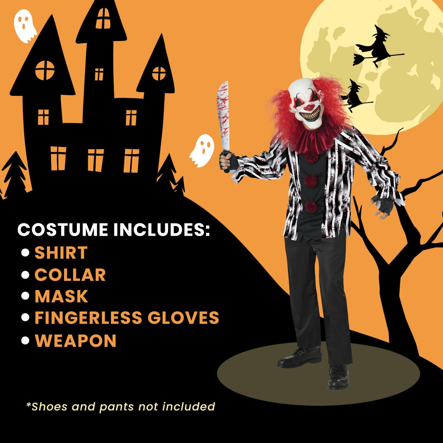Demented Clown Adult Costume