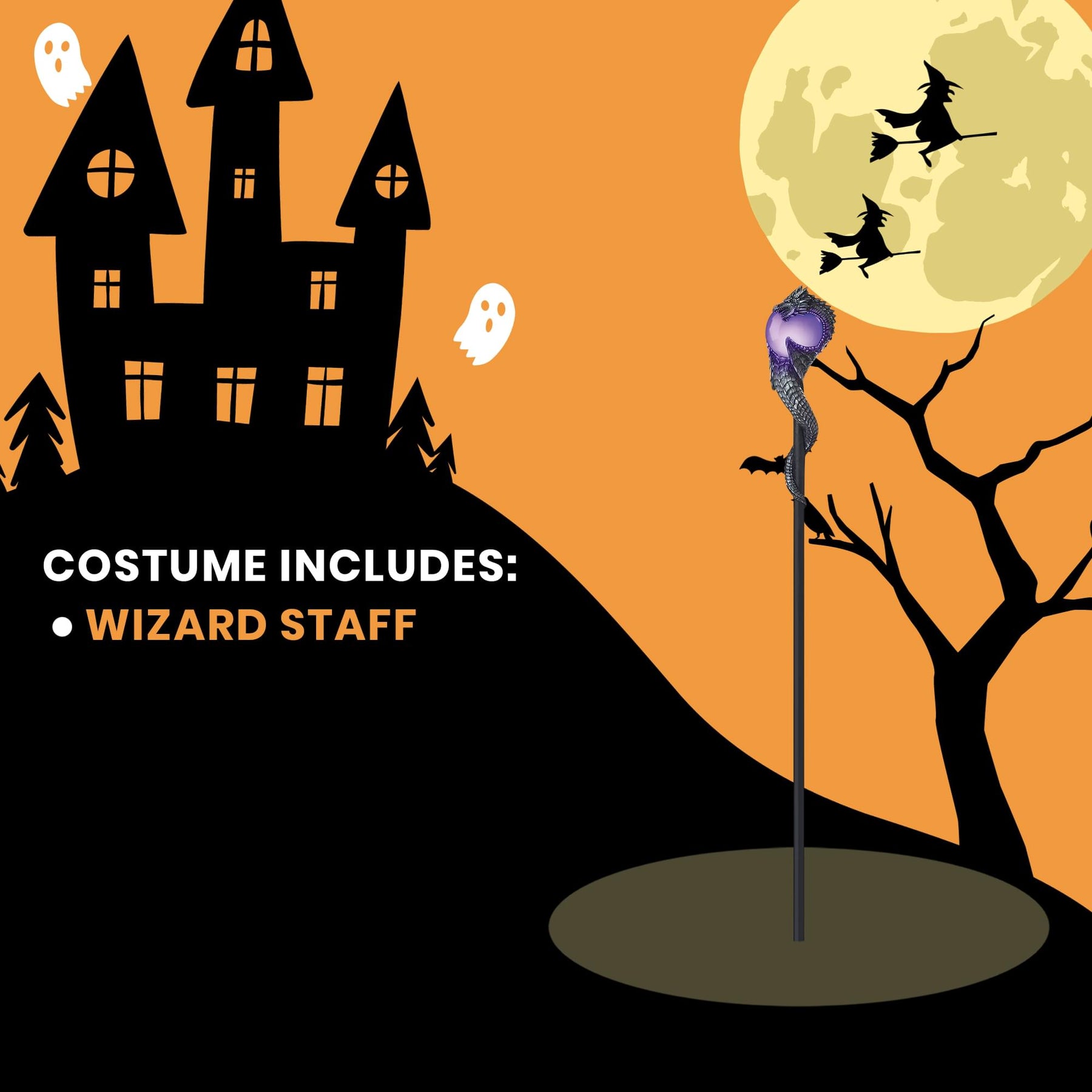 Wizard Staff Costume Accessory