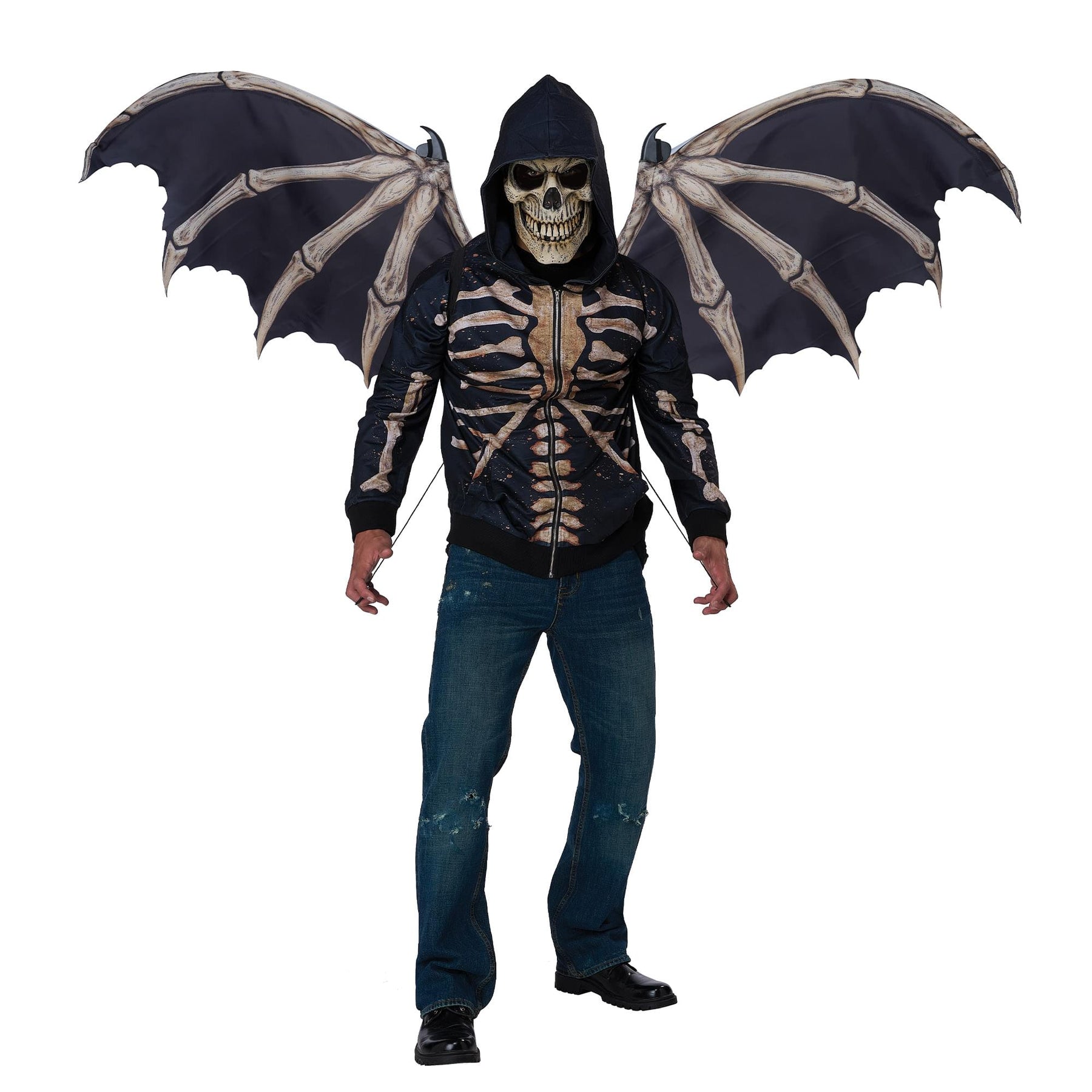 Skeleton Bone Costume Wings | One Size Fits Most