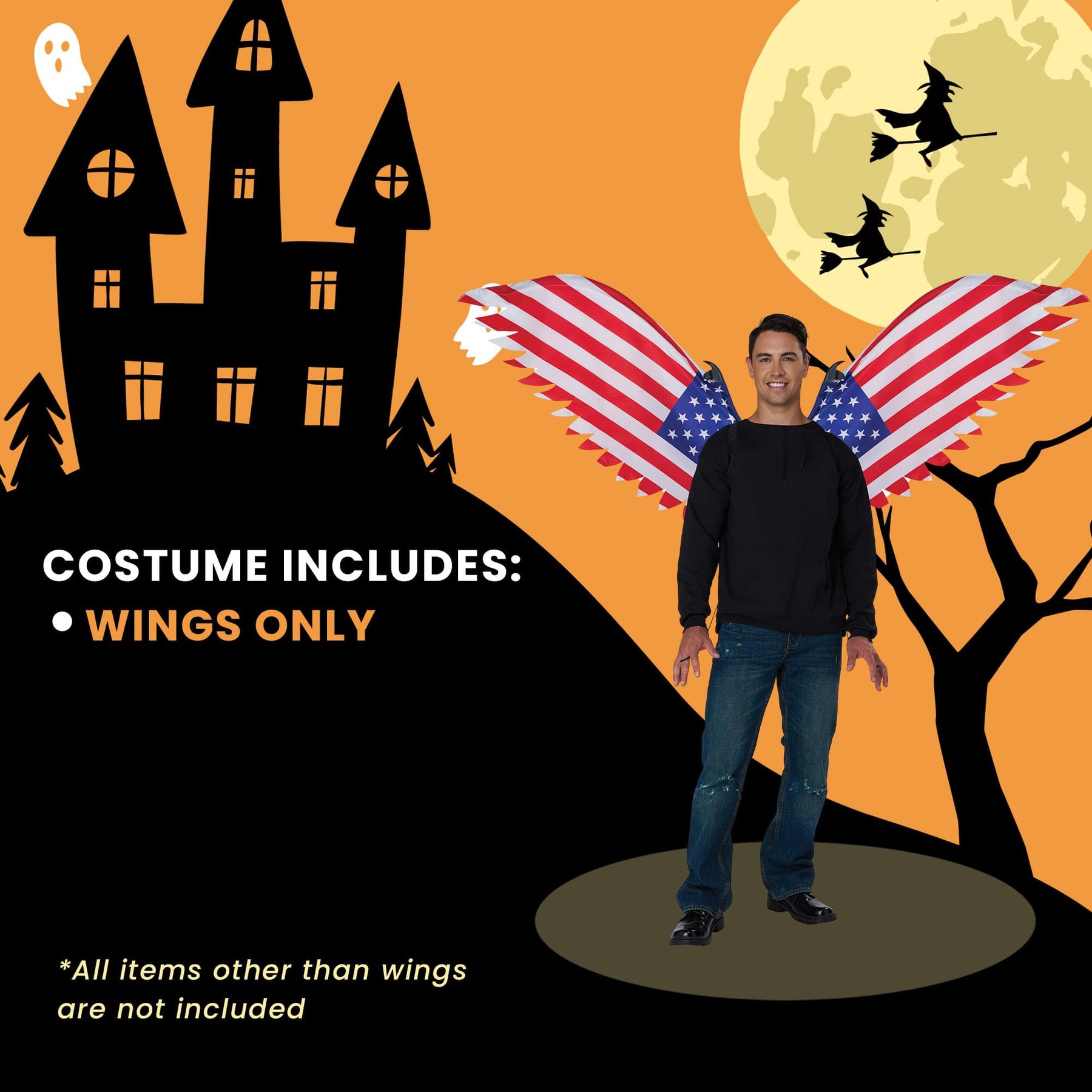 4th of July Patriot Costume Wings | One Size Fits Most