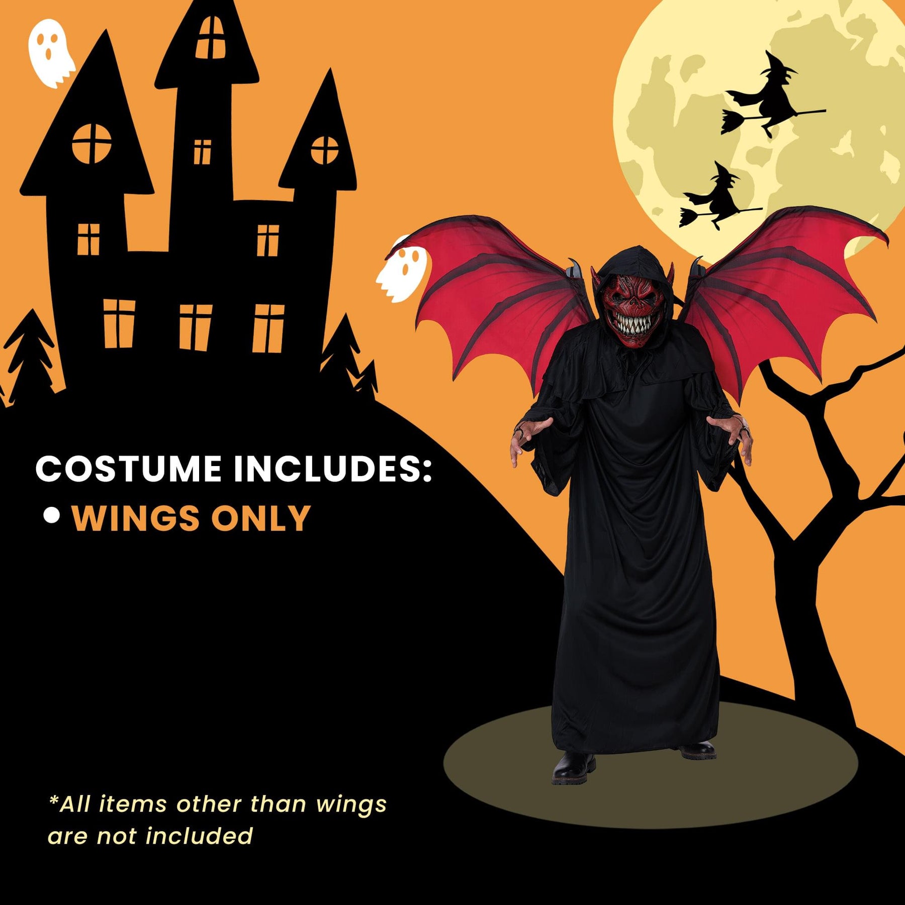 Vampire Demon Costume Wings | One Size Fits Most