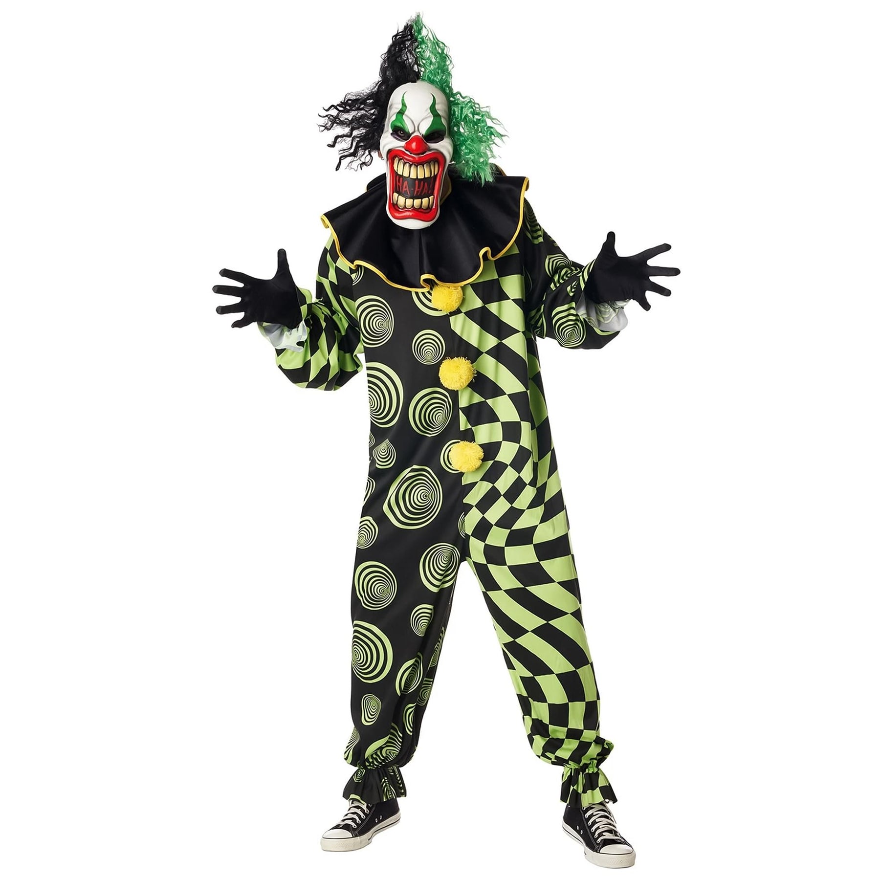Funhouse Freak Scary Clown Adult Plus Size Costume