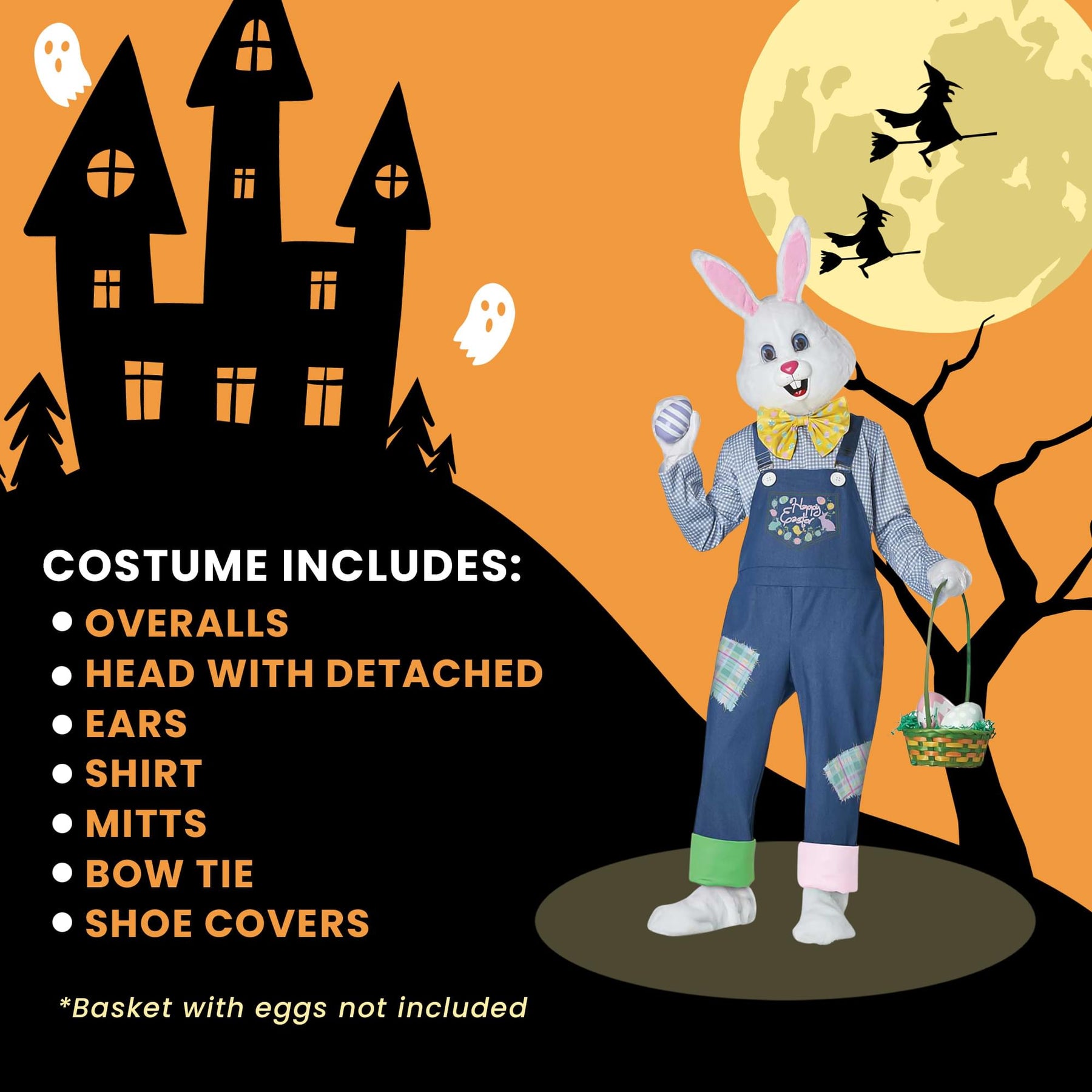 Adult Happy Easter Bunny Plus Size Costume
