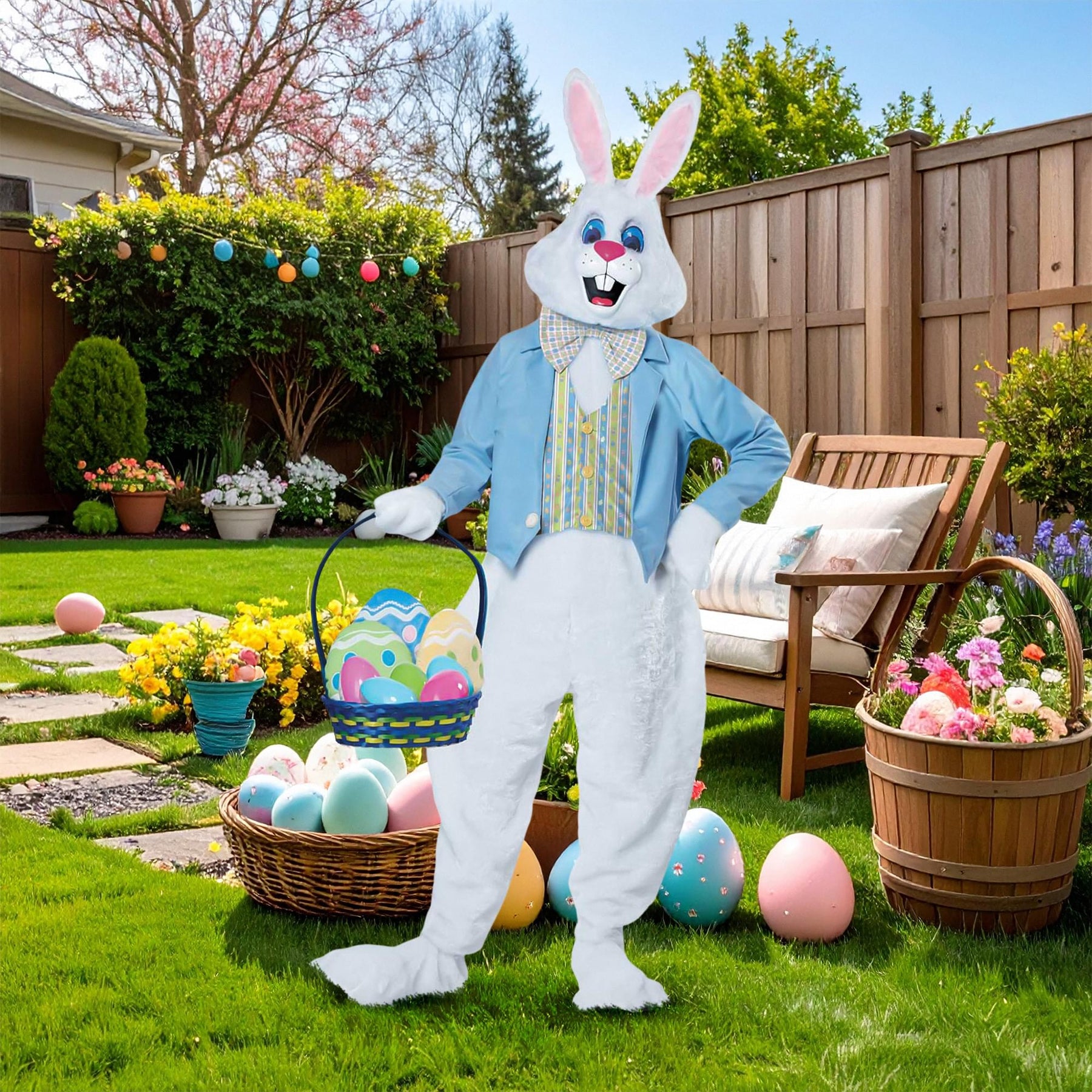 Adult Deluxe Easter Bunny Plus Size Costume