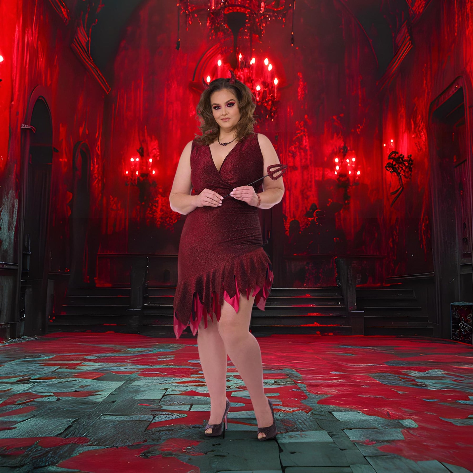 Red-Hot & Sizzling Women's Plus Size Adult Costume