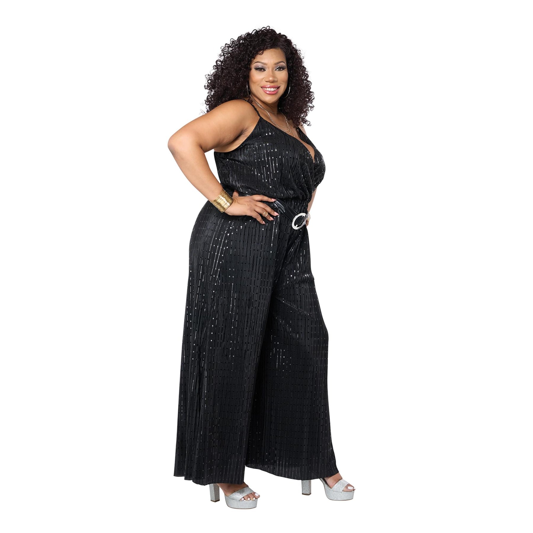 Let's Dance Disco Women's Adult Plus Size Costume Jumpsuit