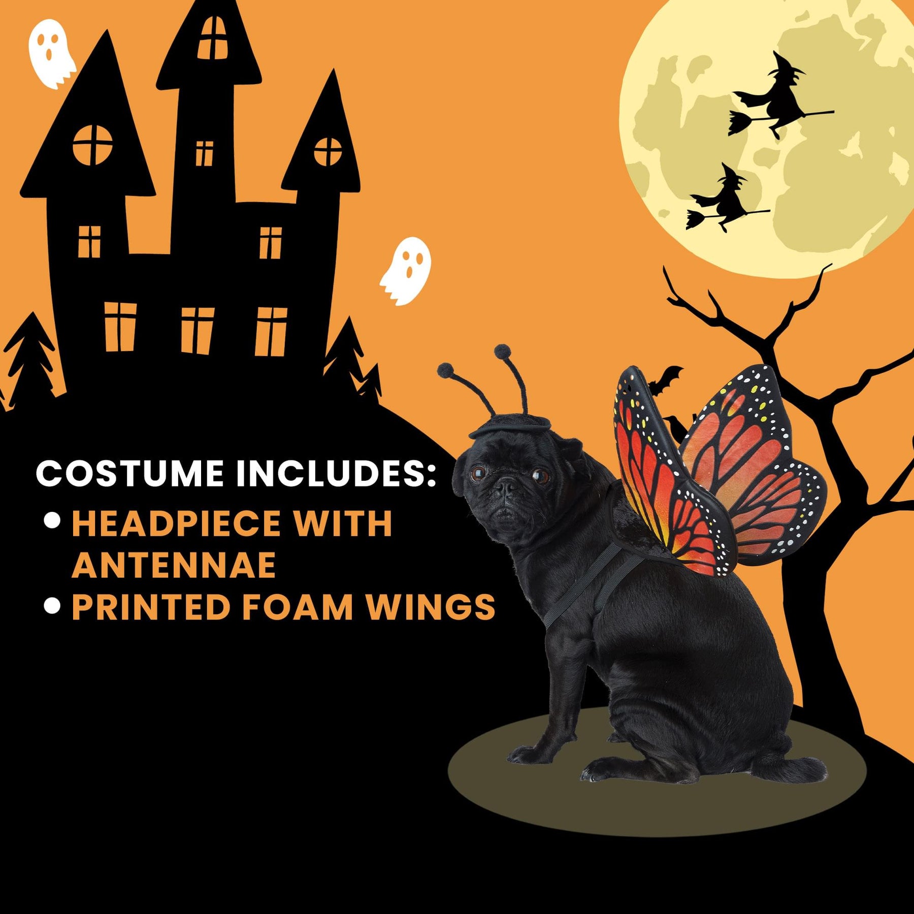 Monarch Butterfly Pet Costume | Medium