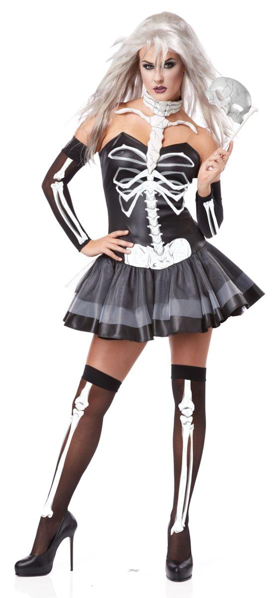 Sexy Skeleton Masquerade Costume Dress Adult
