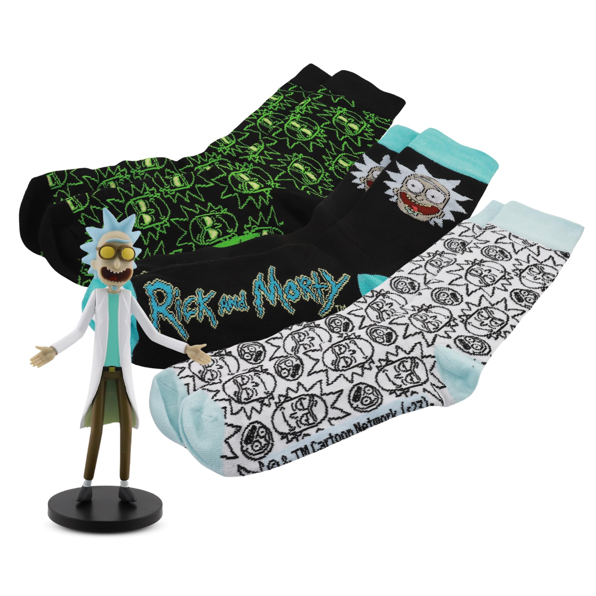 Rick and Morty Vinyl Figure and Sock Bundle | Free Shipping