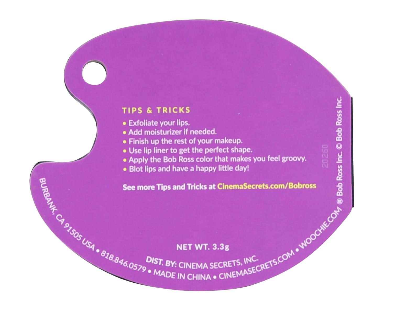 Bob Ross Happy Little Lip & Eye Shadow Palette Makeup Kit Set