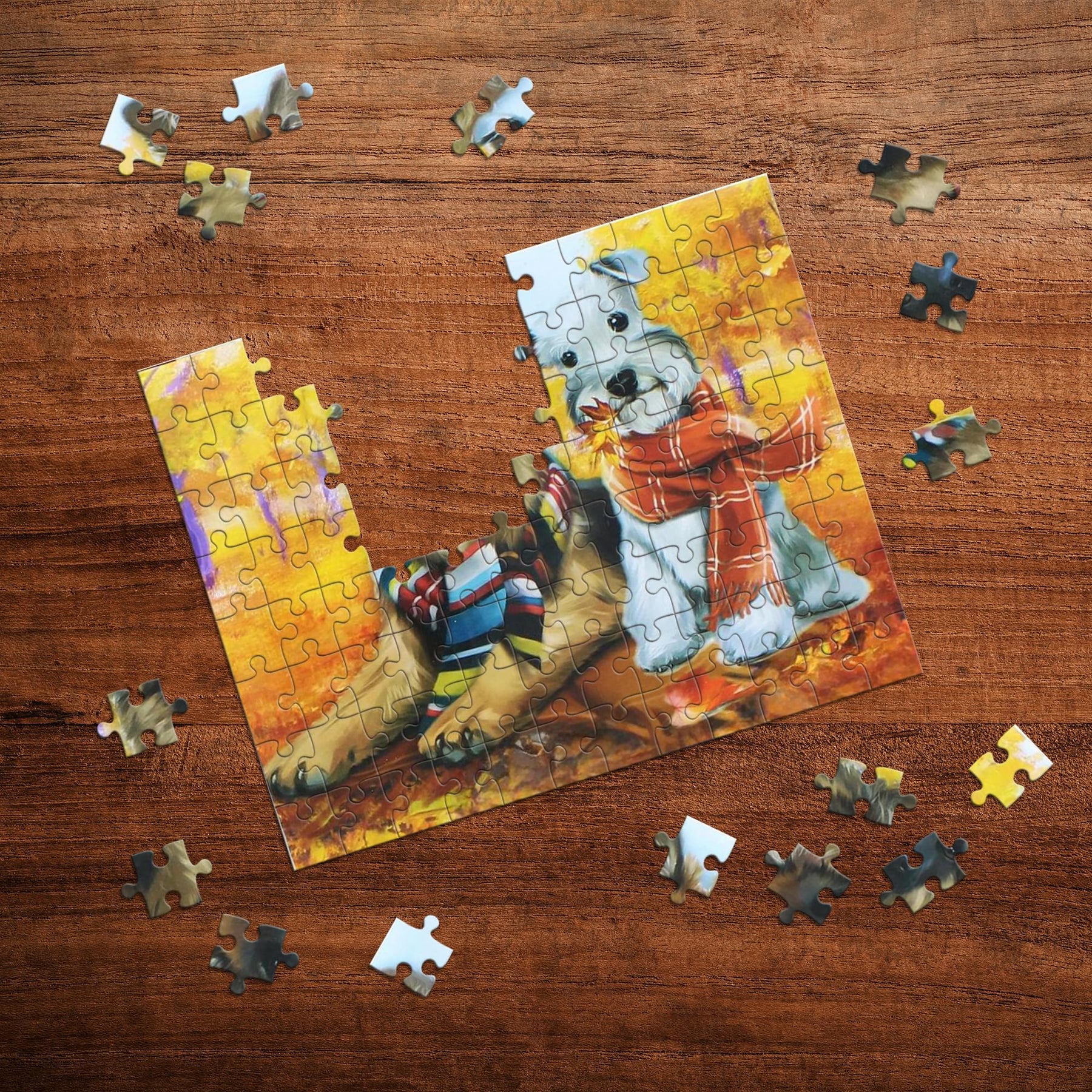 Dogs In Scarves 100 Piece Juvenile Collection Jigsaw Puzzle