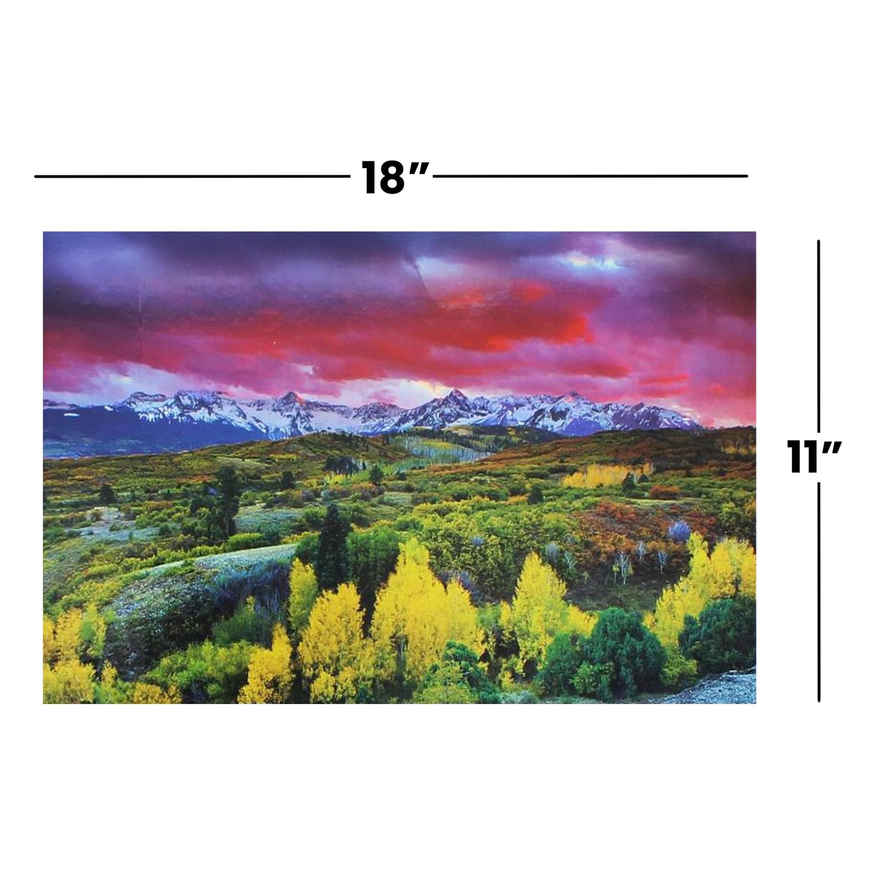 Yellow Fields With Red Skys 500 Piece Natures Beauty Jigsaw Puzzle