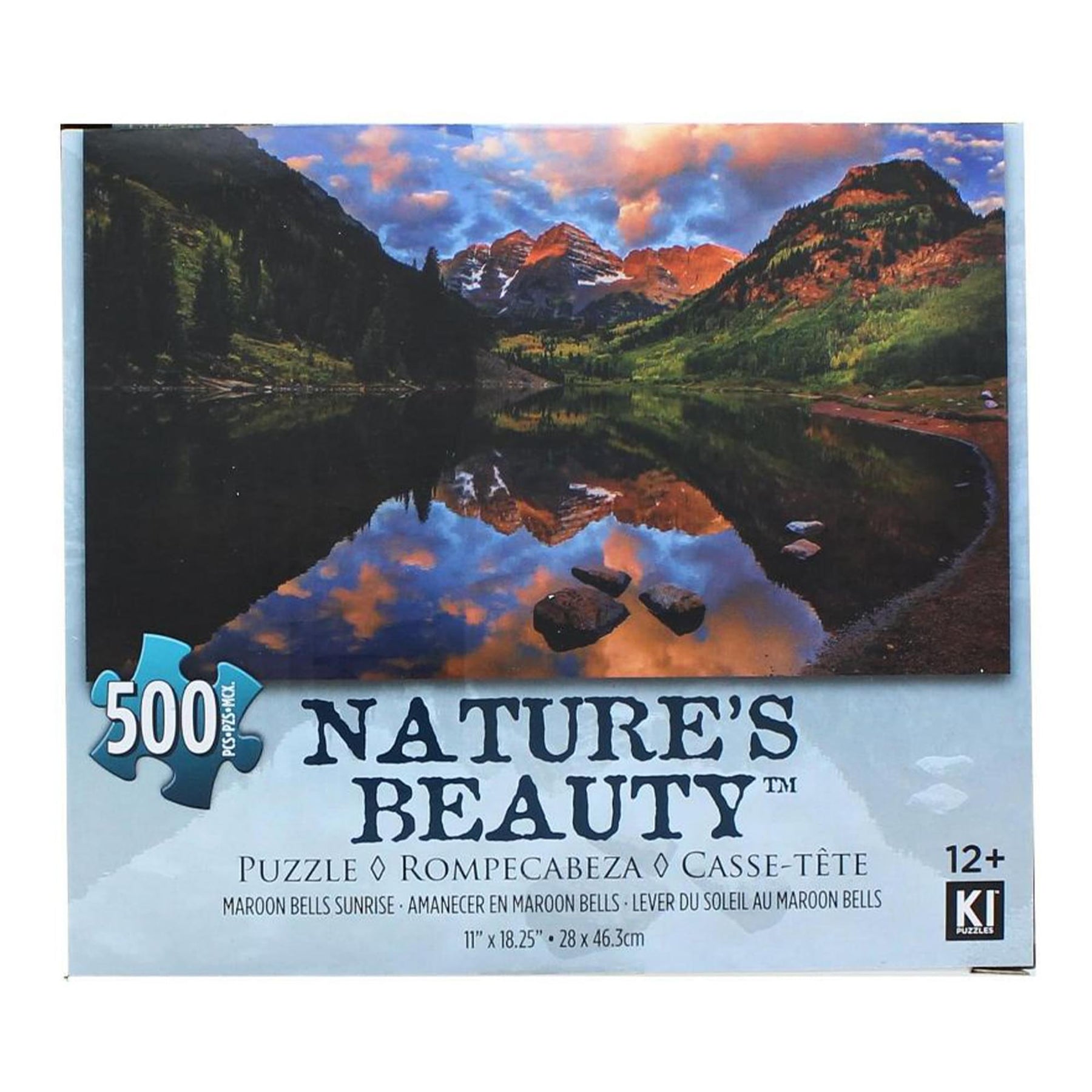 Sunset Mountains 500 Piece Natures Beauty Jigsaw Puzzle