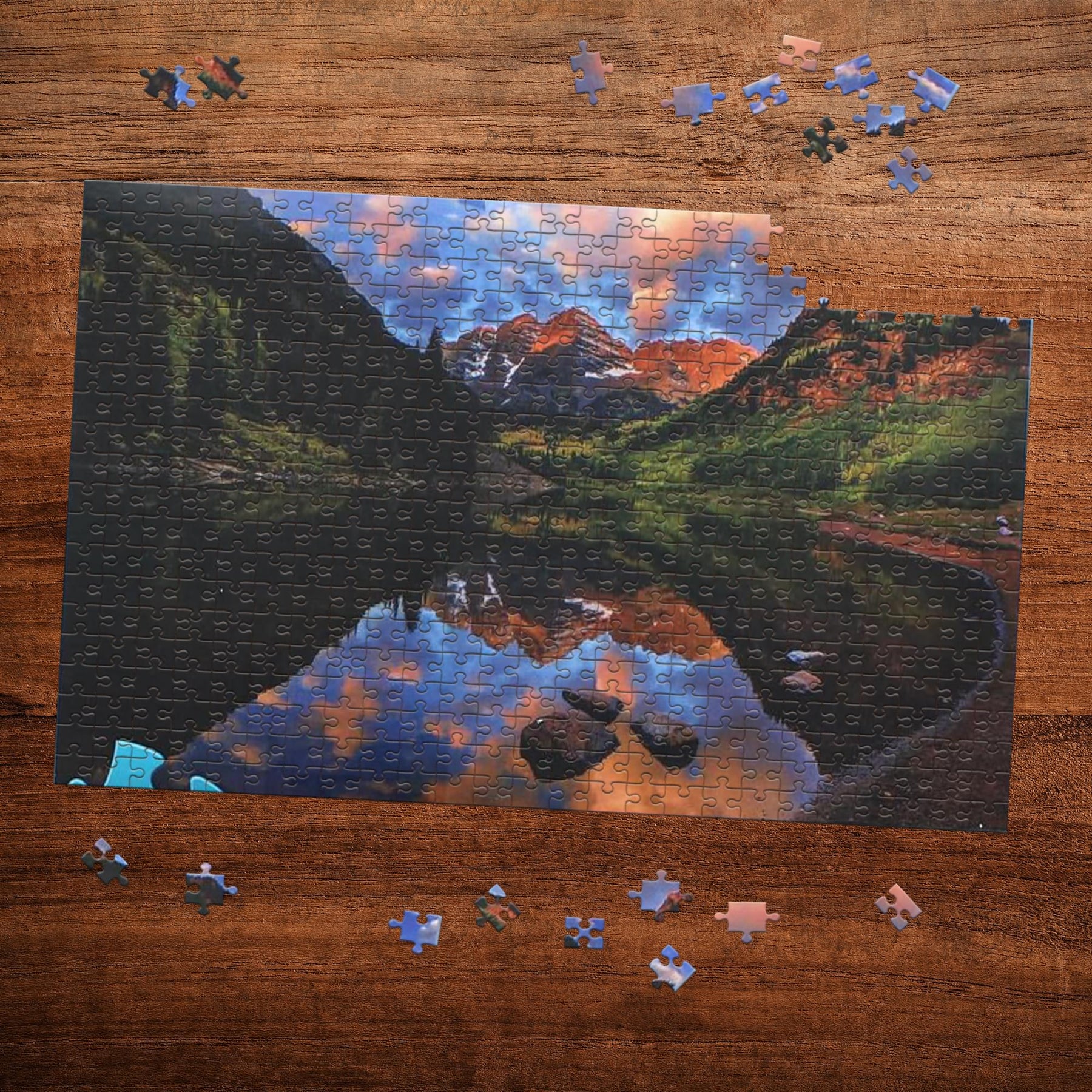 Sunset Mountains 500 Piece Natures Beauty Jigsaw Puzzle