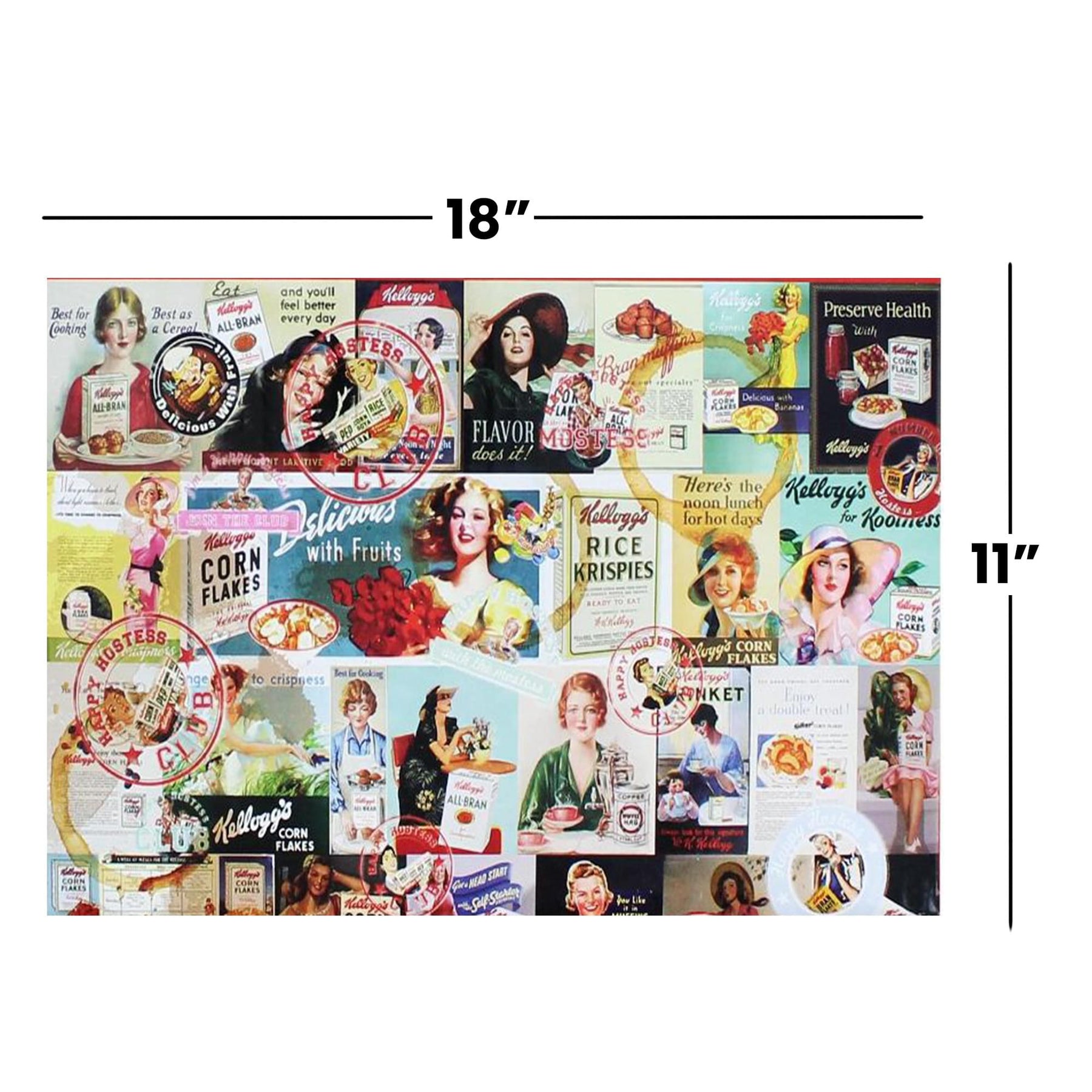 Kellogg's Vintage Happy Hostess Collage 500 Piece Jigsaw Puzzle