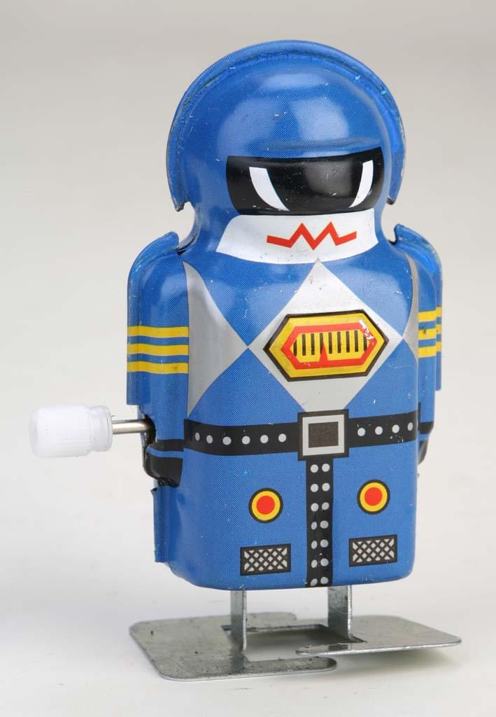 Vintage Style 2.5" Tin Mini Robot Blue (Magic Boy)