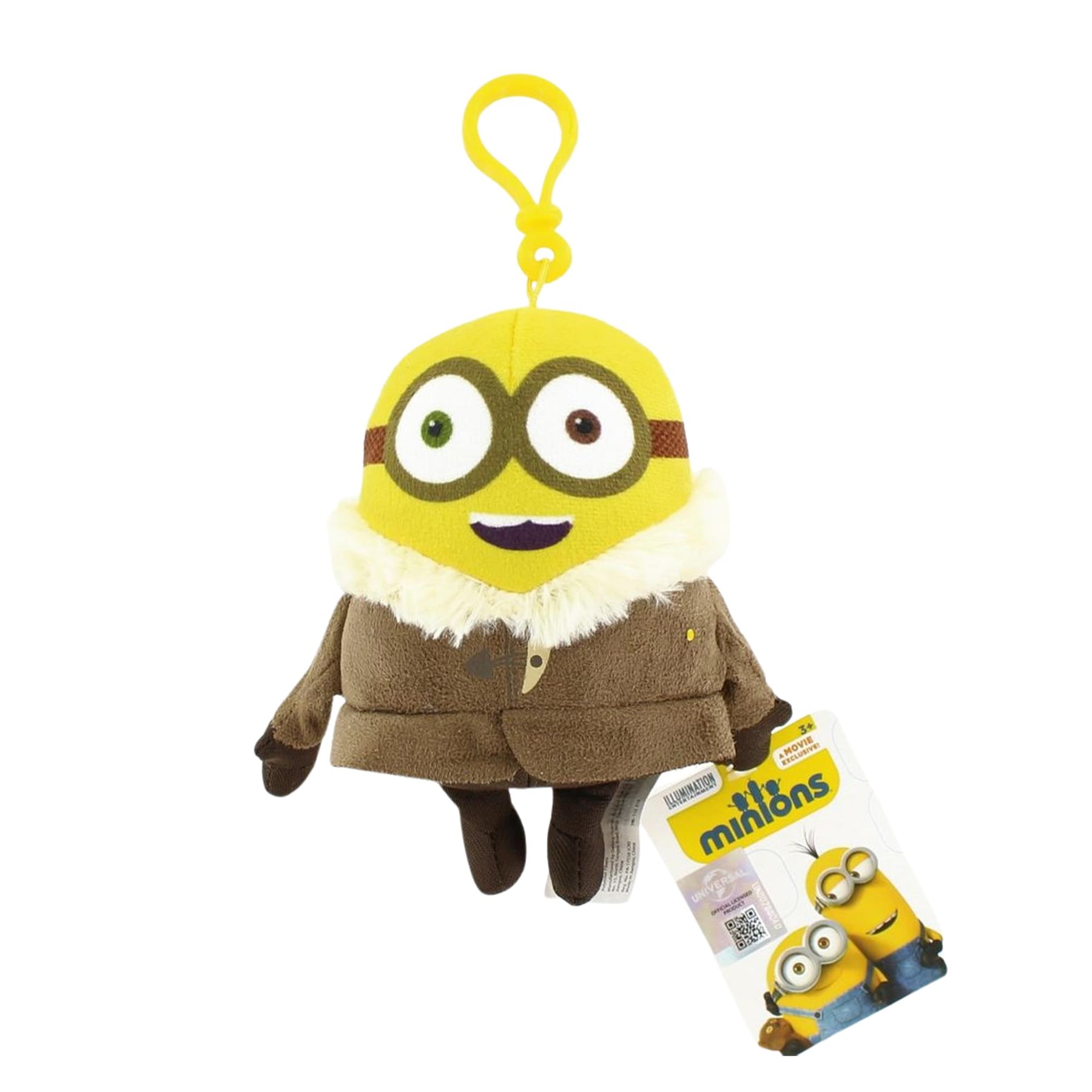 Minion Movie Winter Minion (2 Eyes) Clip-On 5" Plush