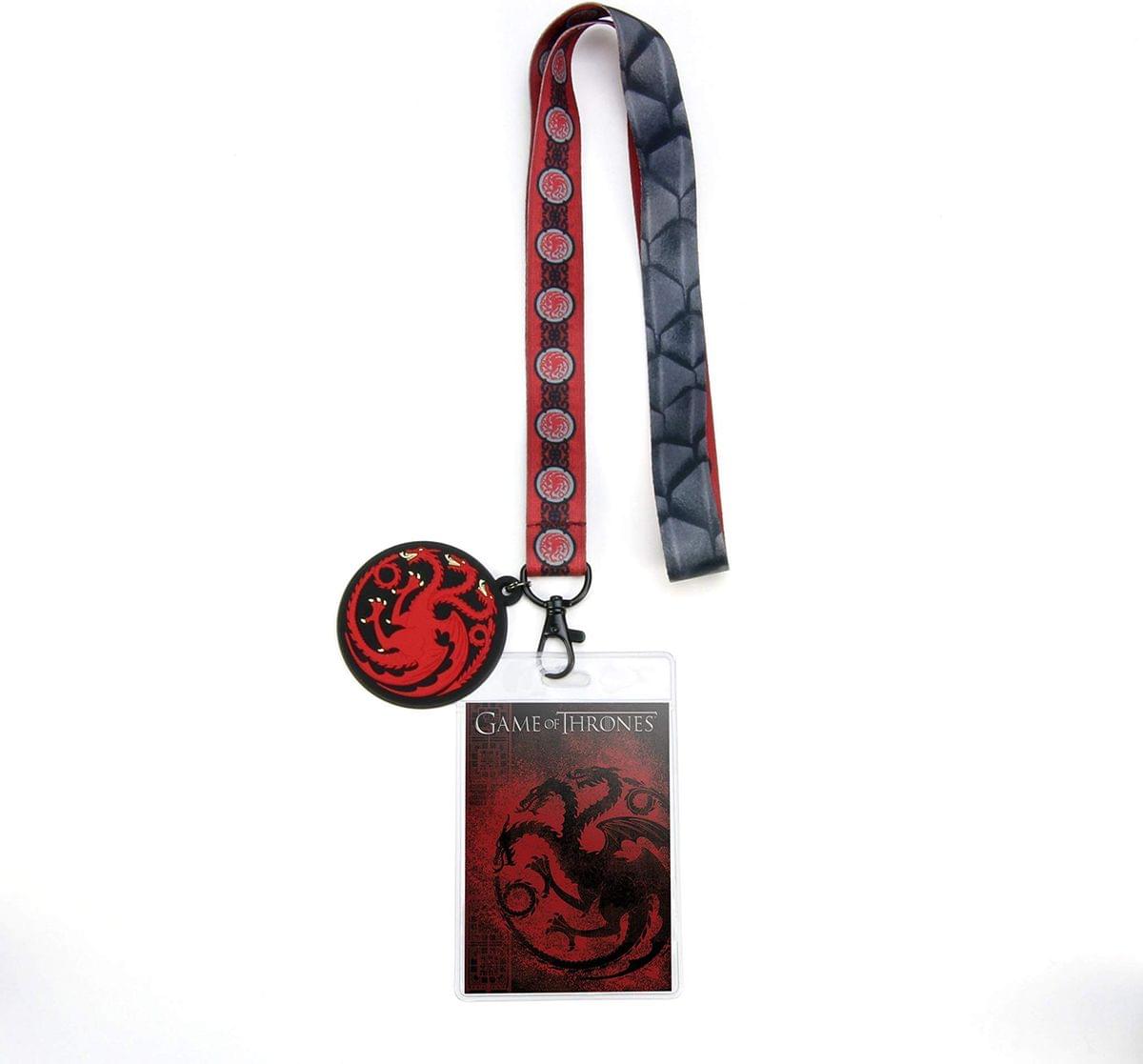 Game of Thrones Lanyard Gift Set - Iron Throne, Lannister, Stark, & Targaryen