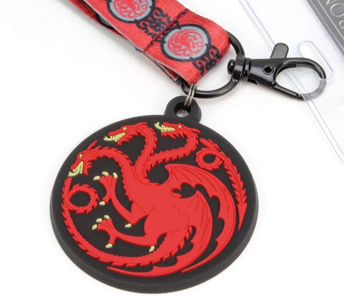 Game of Thrones Lanyard Gift Set - Iron Throne, Lannister, Stark, & Targaryen