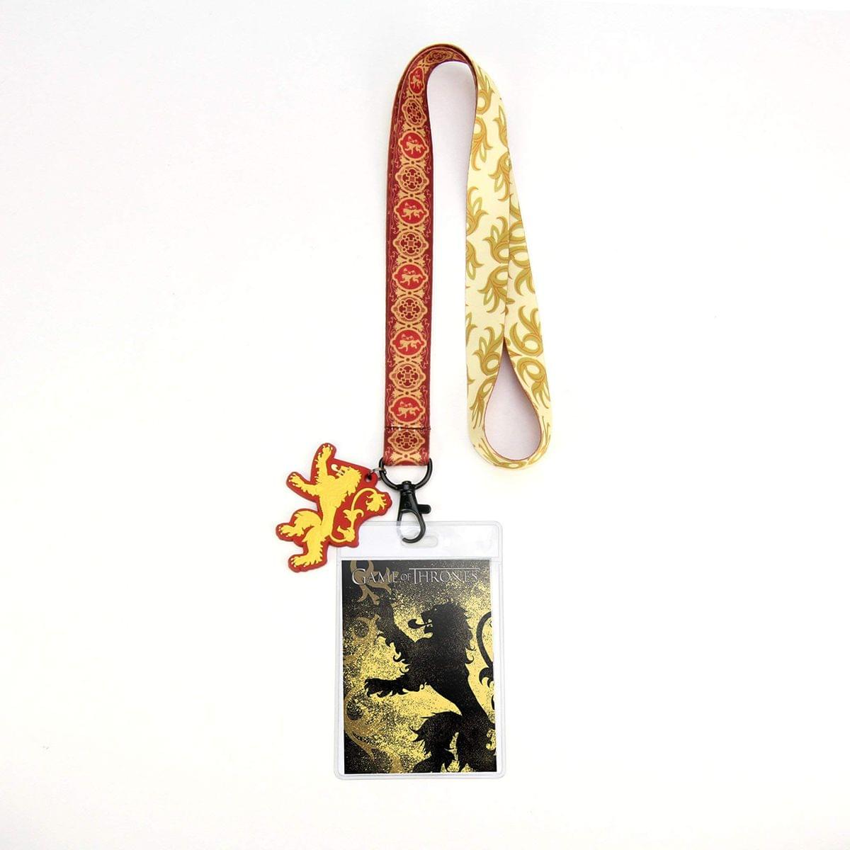 Game of Thrones Lanyard Gift Set - Iron Throne, Lannister, Stark, & Targaryen