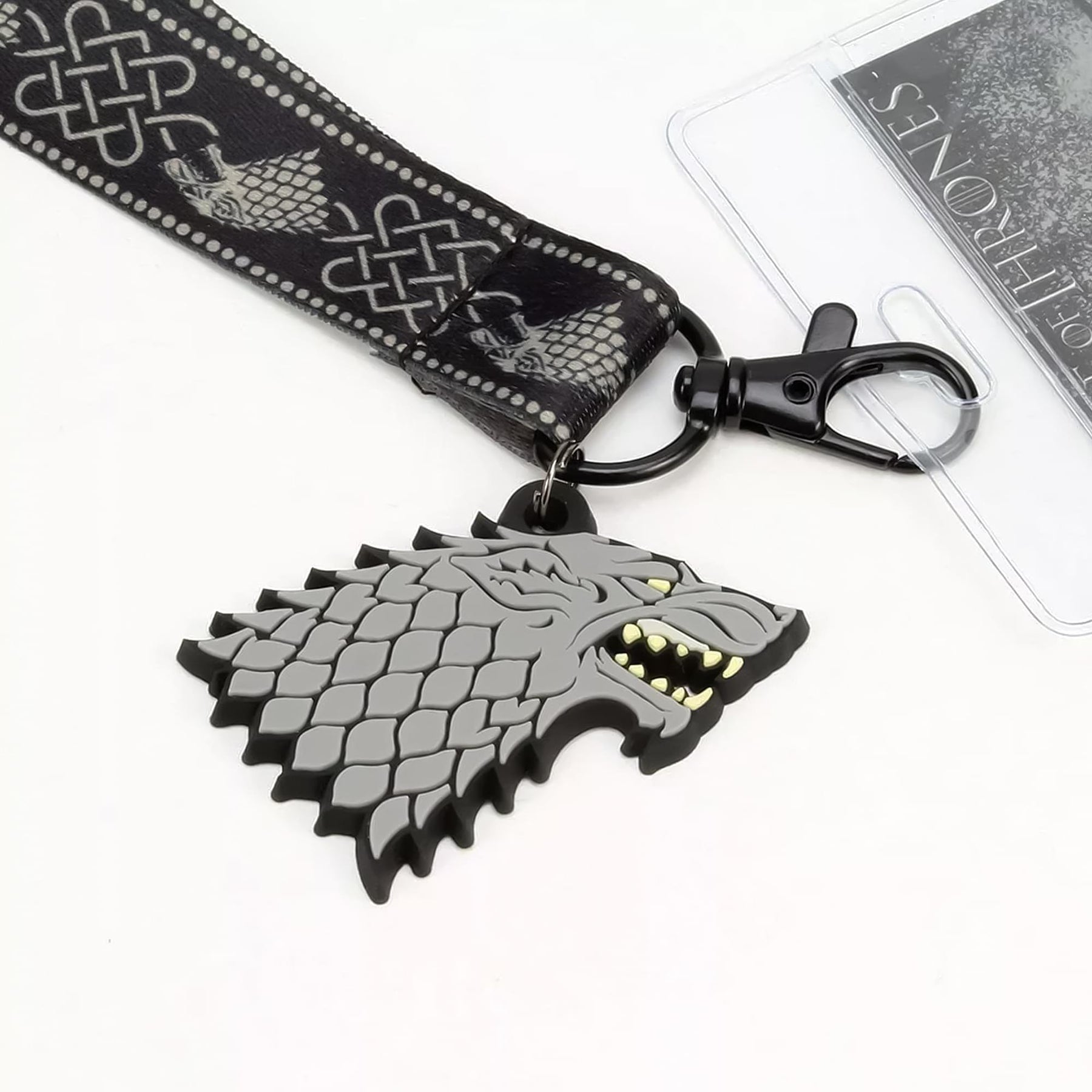 Game of Thrones House Stark Lanyard w/ PVC Charm