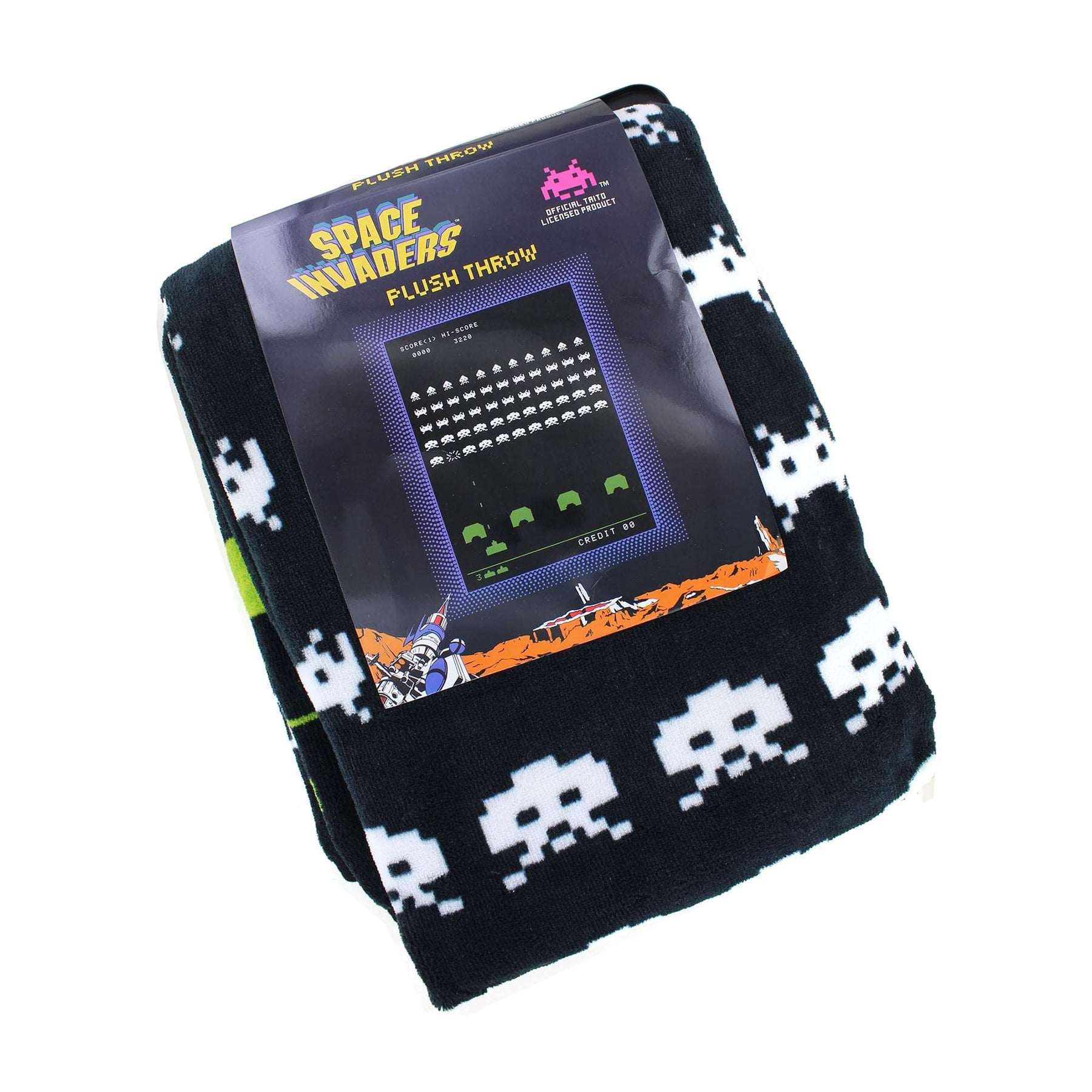 Space Invaders Plush Lightweight Throw Blanket | 60 x 45 Inches