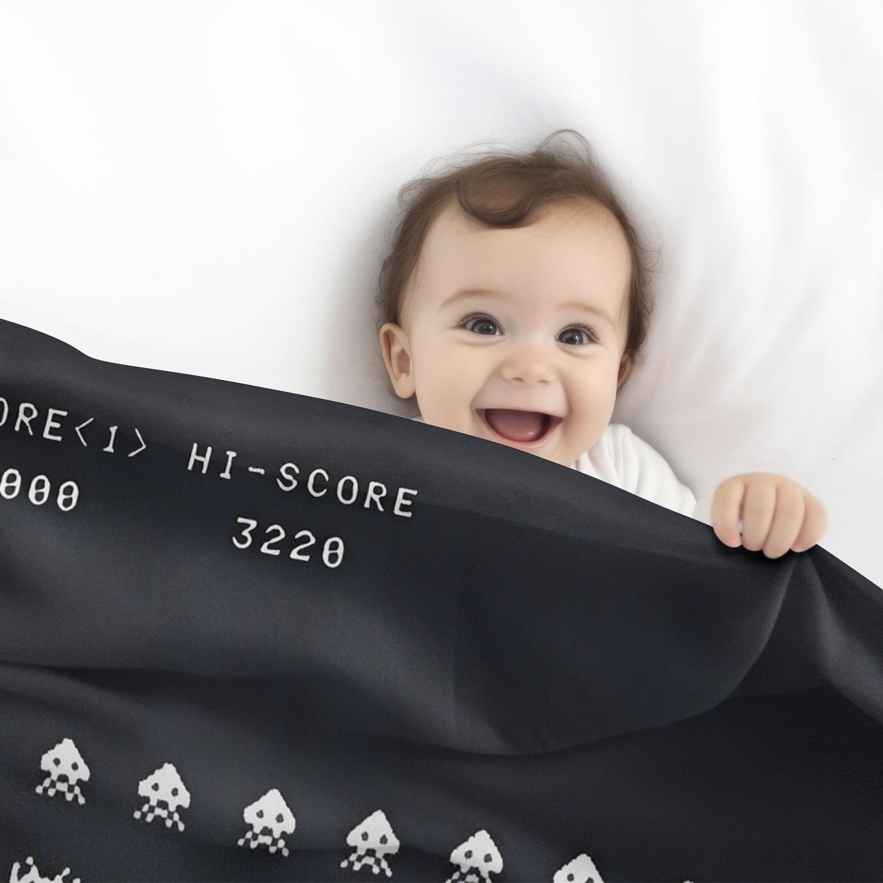 Space Invaders Plush Lightweight Throw Blanket | 60 x 45 Inches