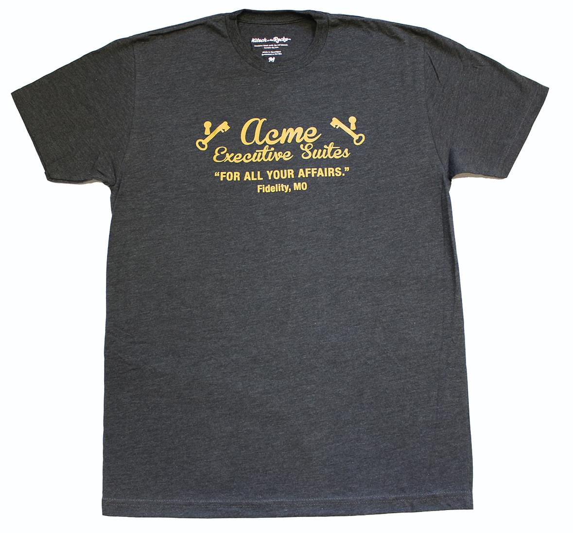 Kitsch on the Rocks Acme Executive Suites Men's Grey T-Shirt