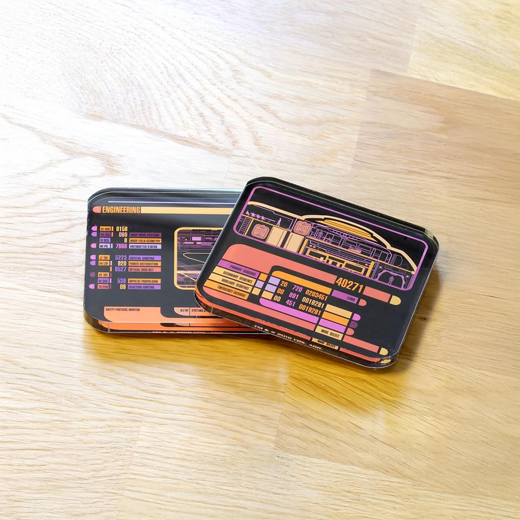 Star Trek LCARS Drink Coasters, Set of 2