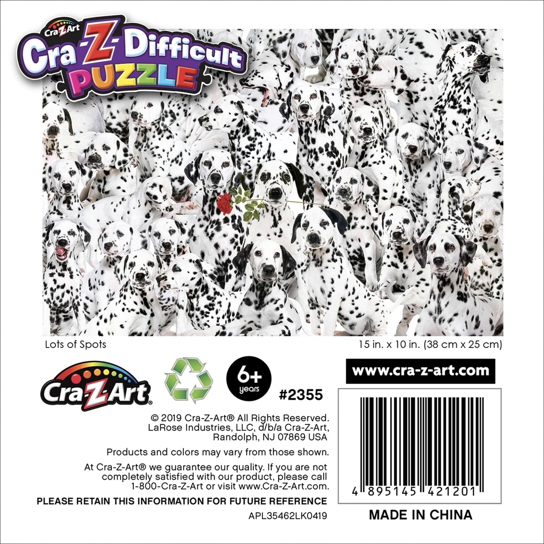 Lots of Spots 100 Piece Cra-Z Difficult Jigsaw Puzzle