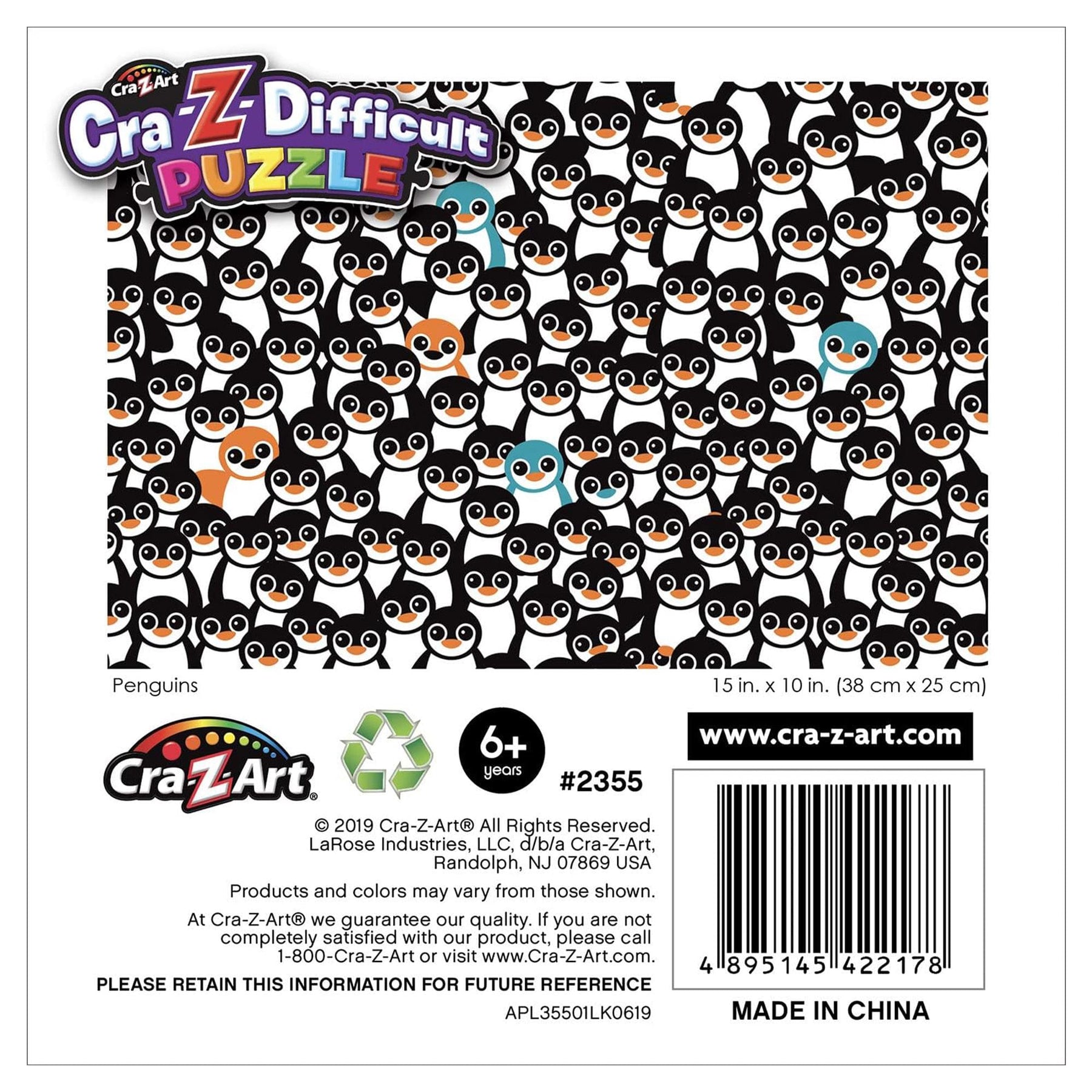 Penguins 100 Piece Cra-Z Difficult Jigsaw Puzzle