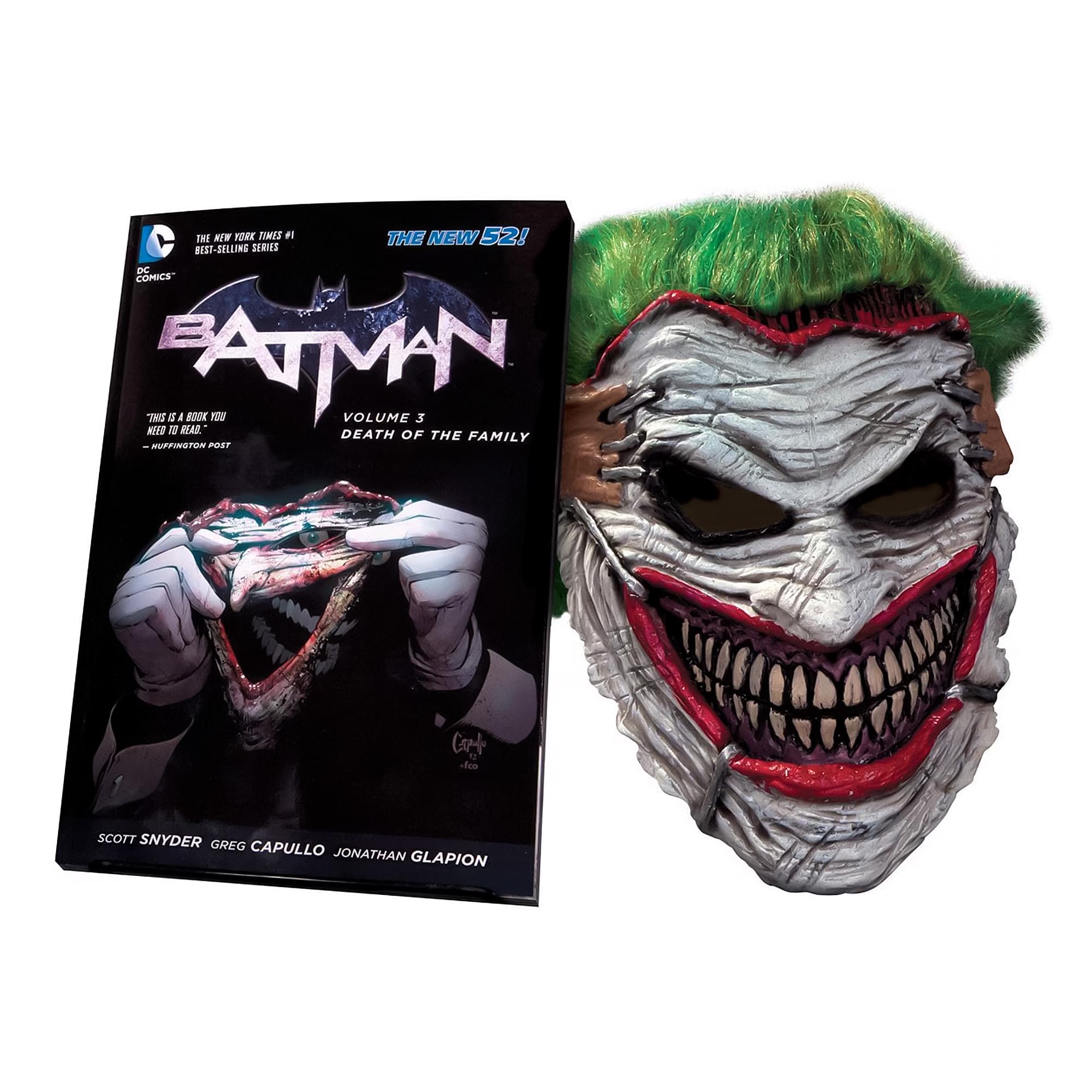 DC Comics Batman: Death of a Family Book and Joker Mask | Free Shippin