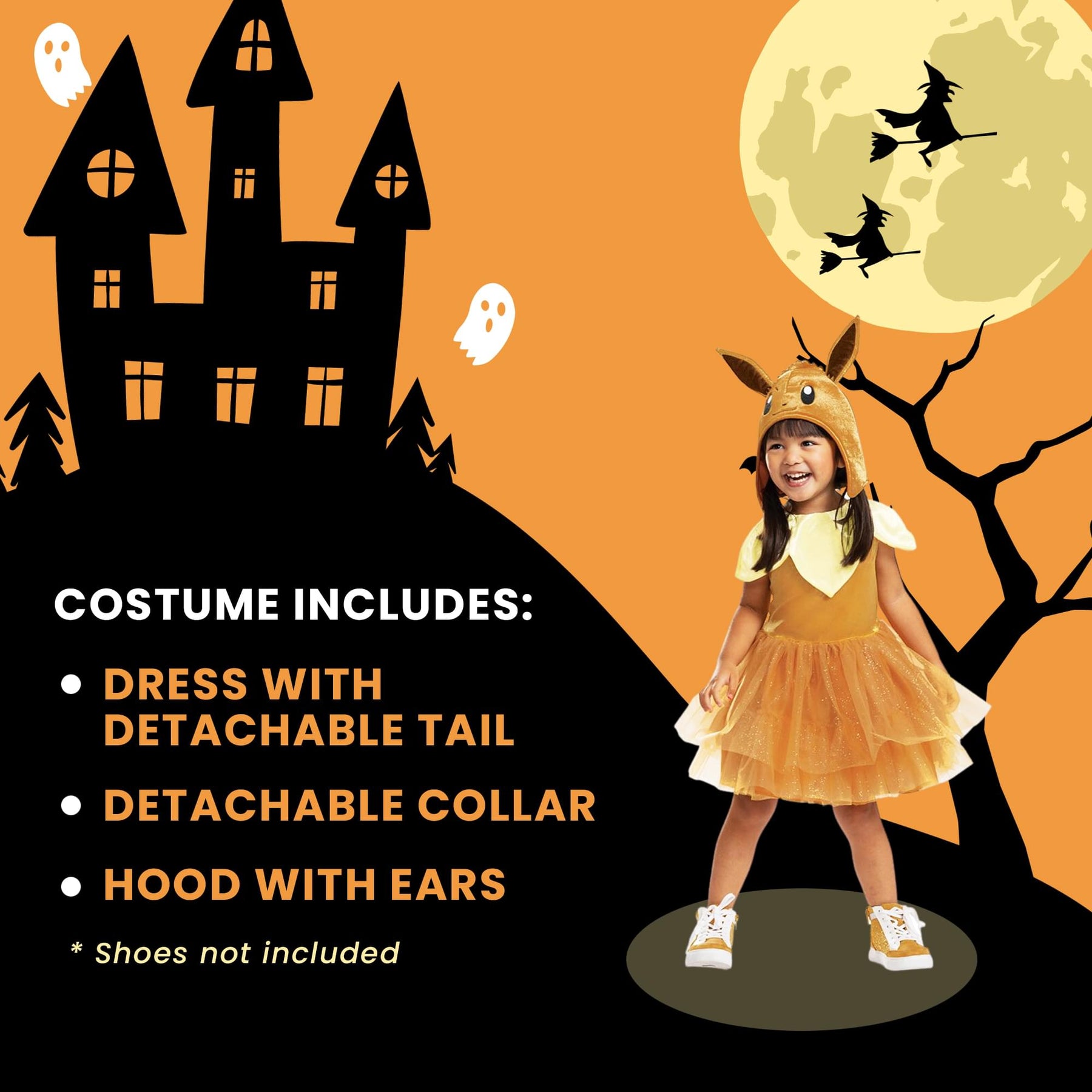 Pokemon Eevee Tutu Toddler Costume Dress